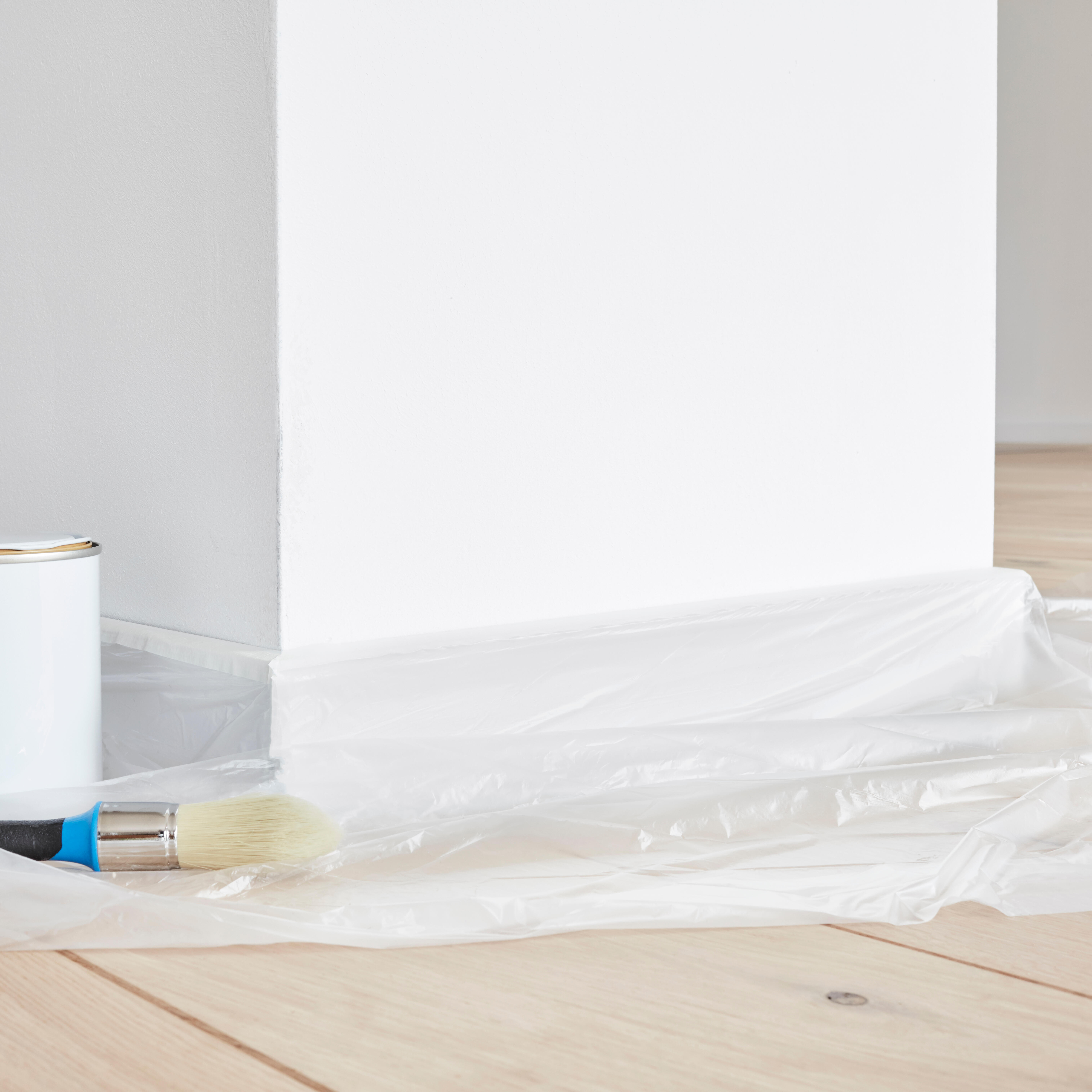 Bâche de protection avec ruban de masquage DEXTER, L.25 x l.0.55 m - 2