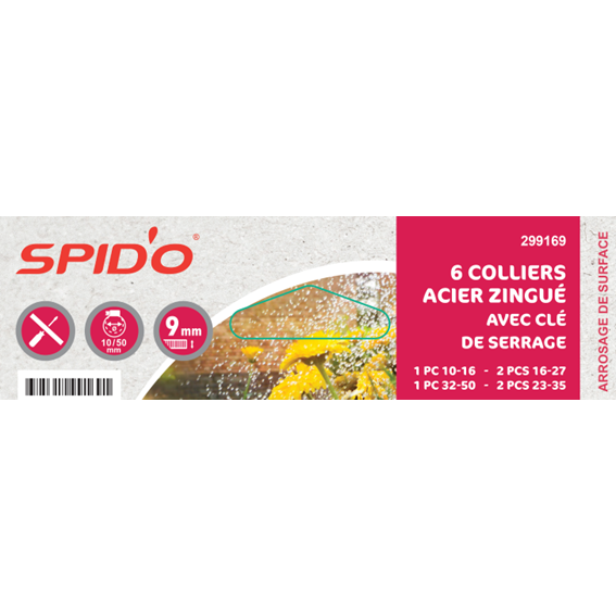 Lot de 6 kit de raccords SPIDO colliers panachés + clé de serrage - 2