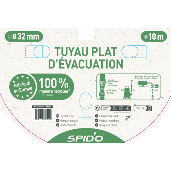 Tuyau d'évacuation L.10 m Diam.32 mm - 4