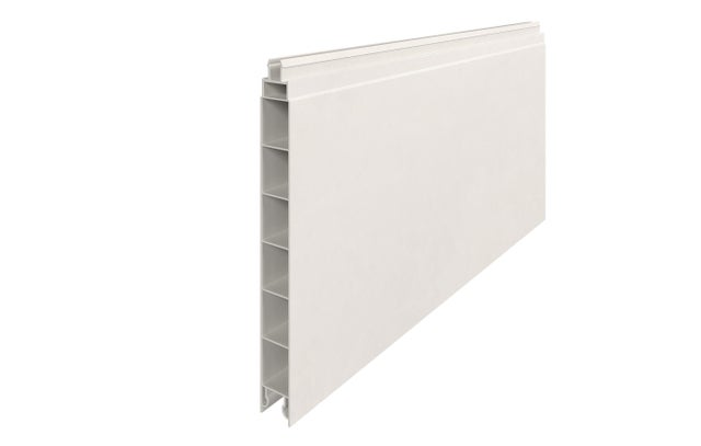 Lame de clôture pleine pvc blanc Cléa, L.150 x Ht.20 cm x Ep. 24 mm