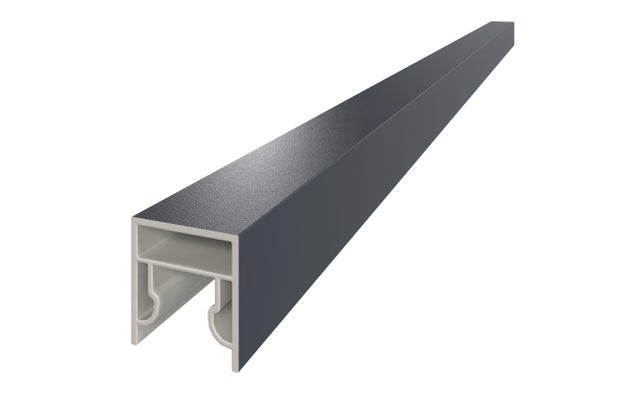 Profil de finition PVC texturé, Clea, anthracite, H.2.5cm