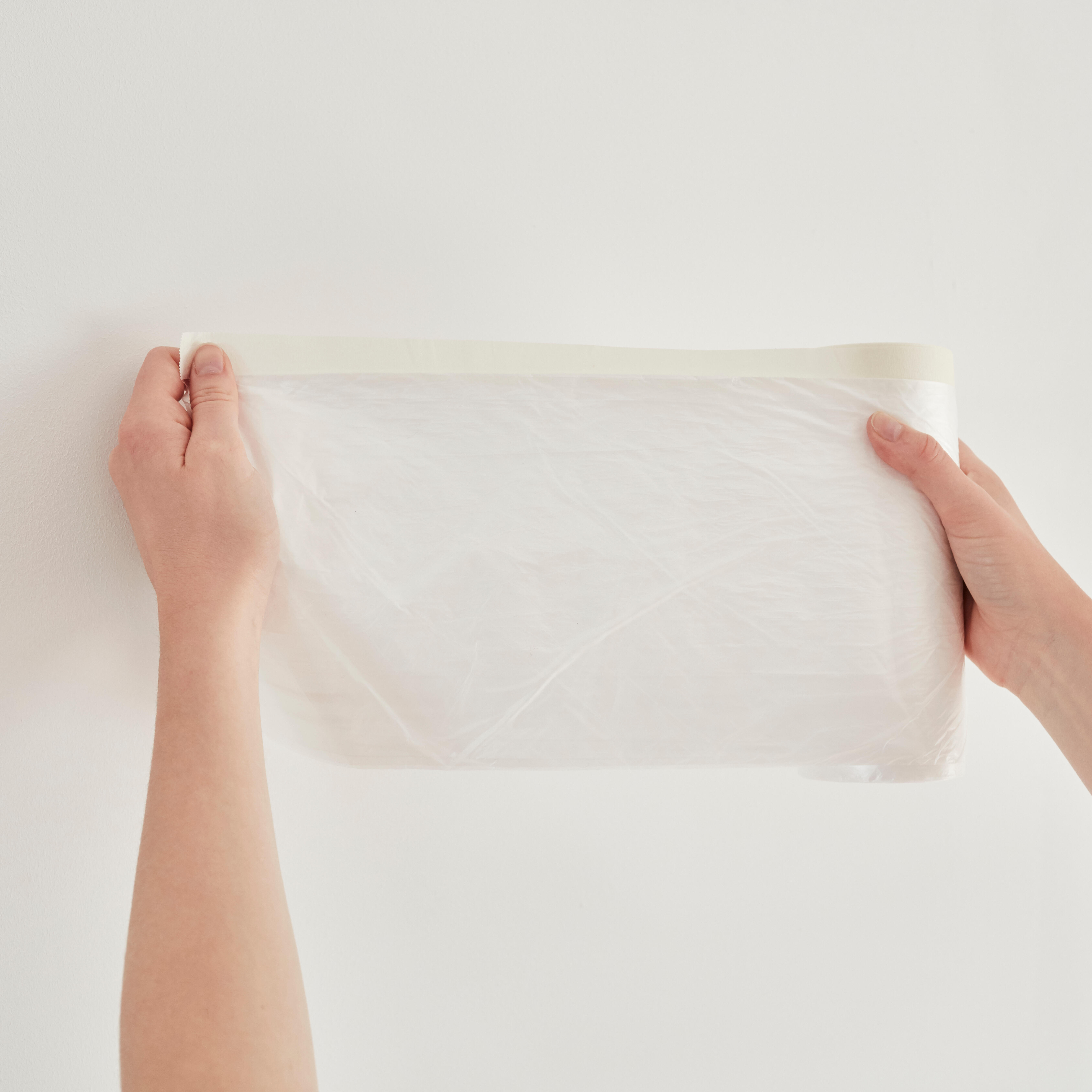 Bâche de protection avec ruban de masquage DEXTER, L.25 x l.0.55 m - 3