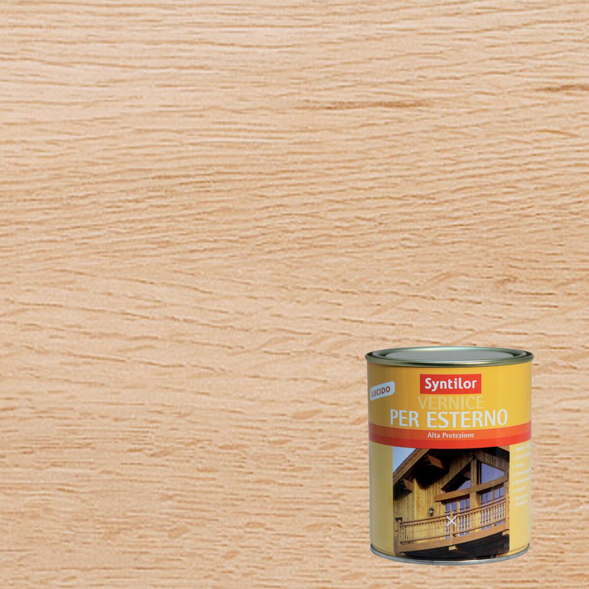 Vernice per legno da esterno SYNTILOR Aquaréthane incolore lucido 0.250 lt, 6 anni di protezione. - 4