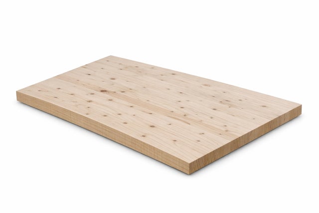 Tavola lamellare in legno di abete, L 60 x 100 cm x Sp 27 mm