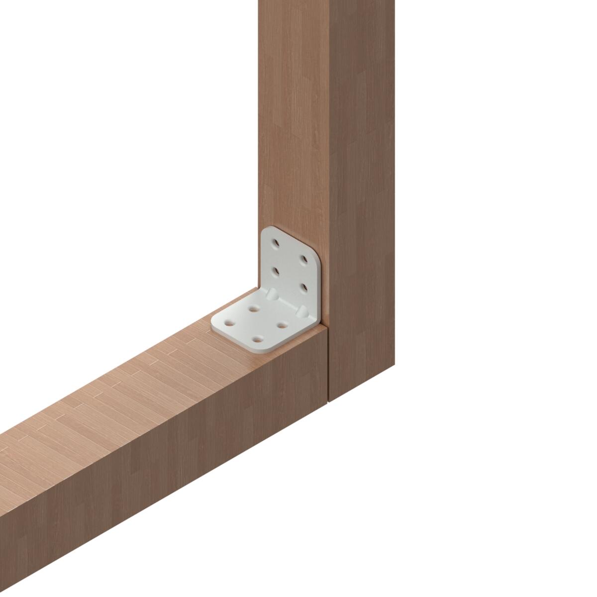 Piastra angolare STANDERS in acciaio zincato bianco L 30 x H 30 X Sp 2 mm - 2