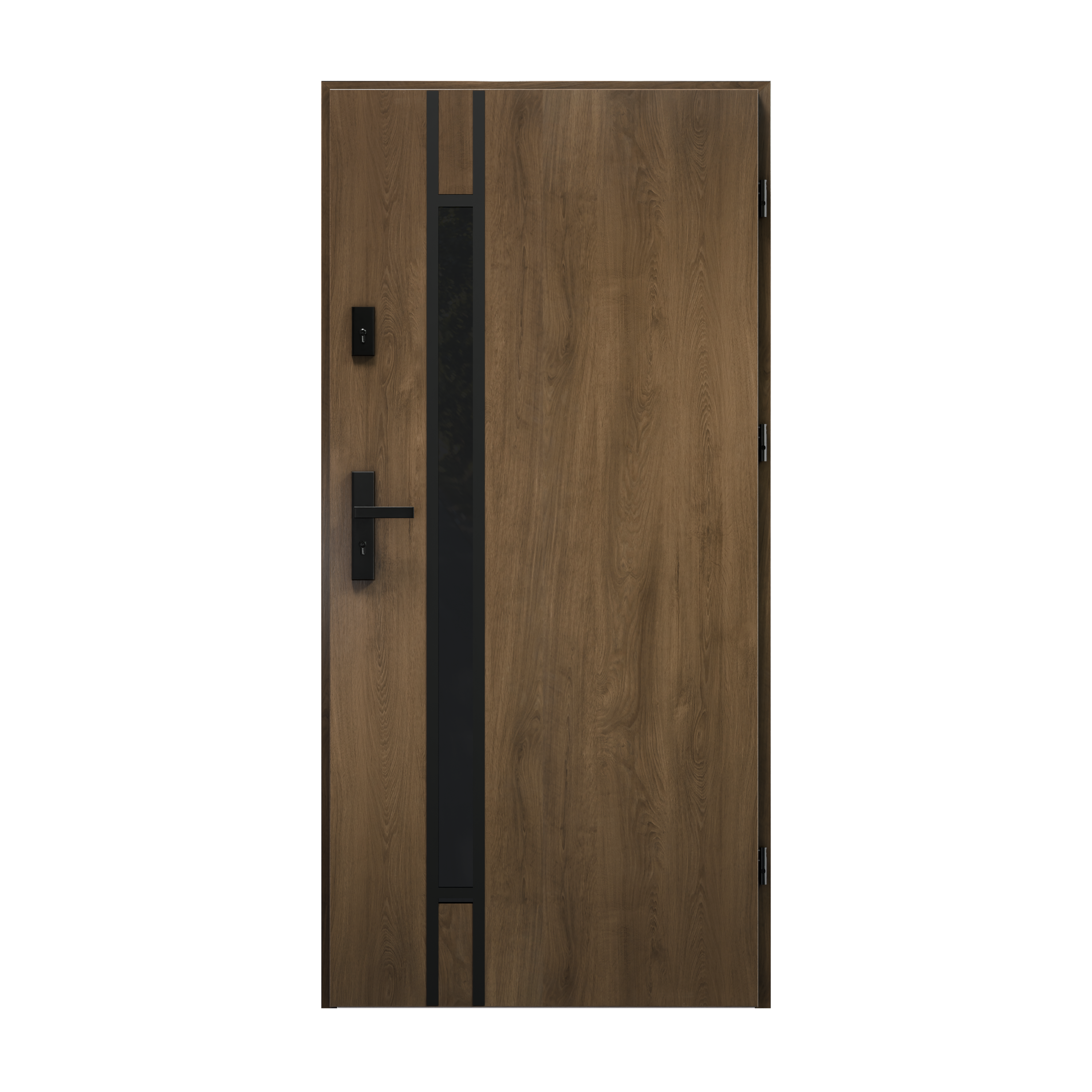 Drzwi zewnętrzne stalowe wejściowe 90 prawe S68 Metron Toffee O.K.DOORS