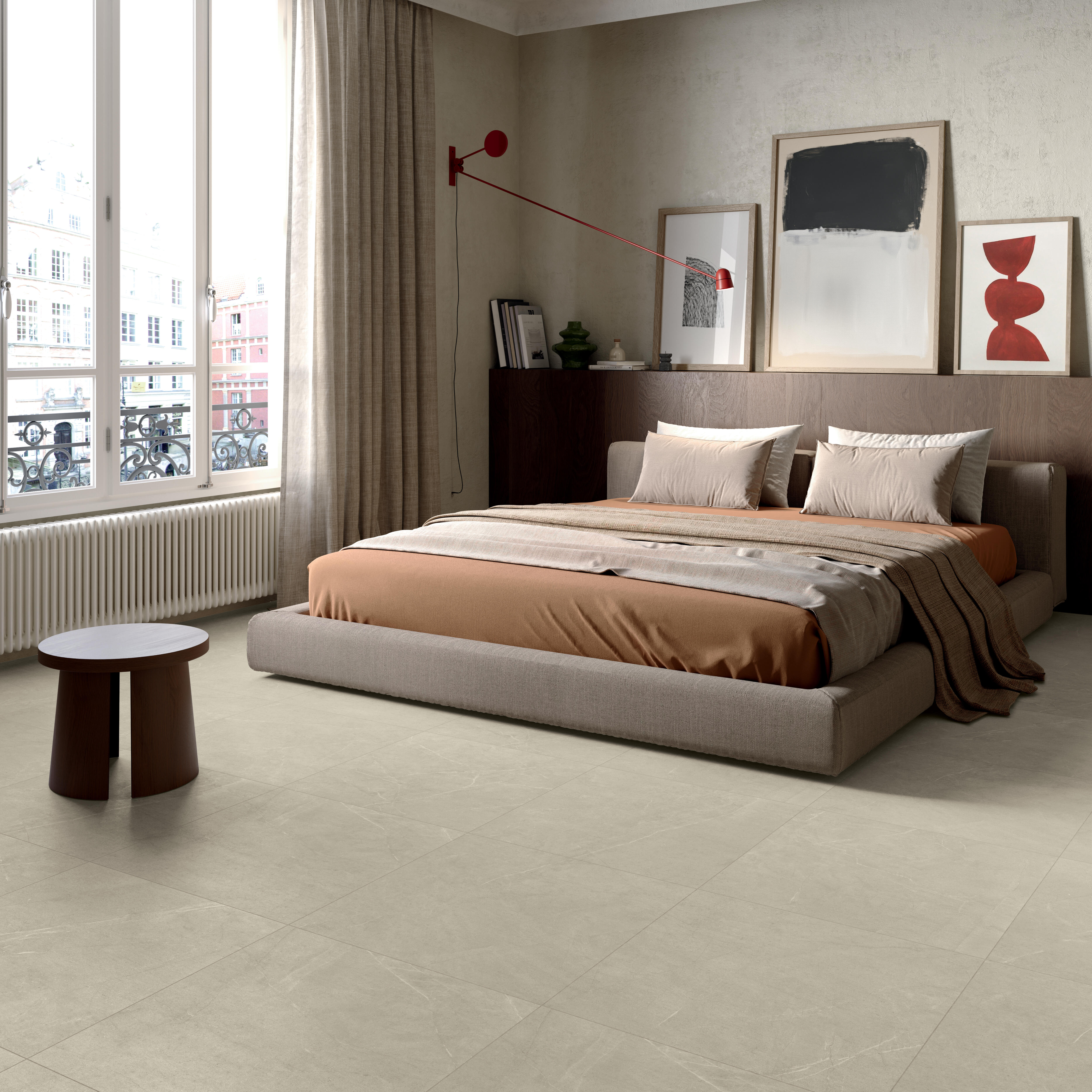 Carrelage sol/mur intérieur effet pierre ivoire Master l.60xL.60cmxEp.8.5 mm - 2