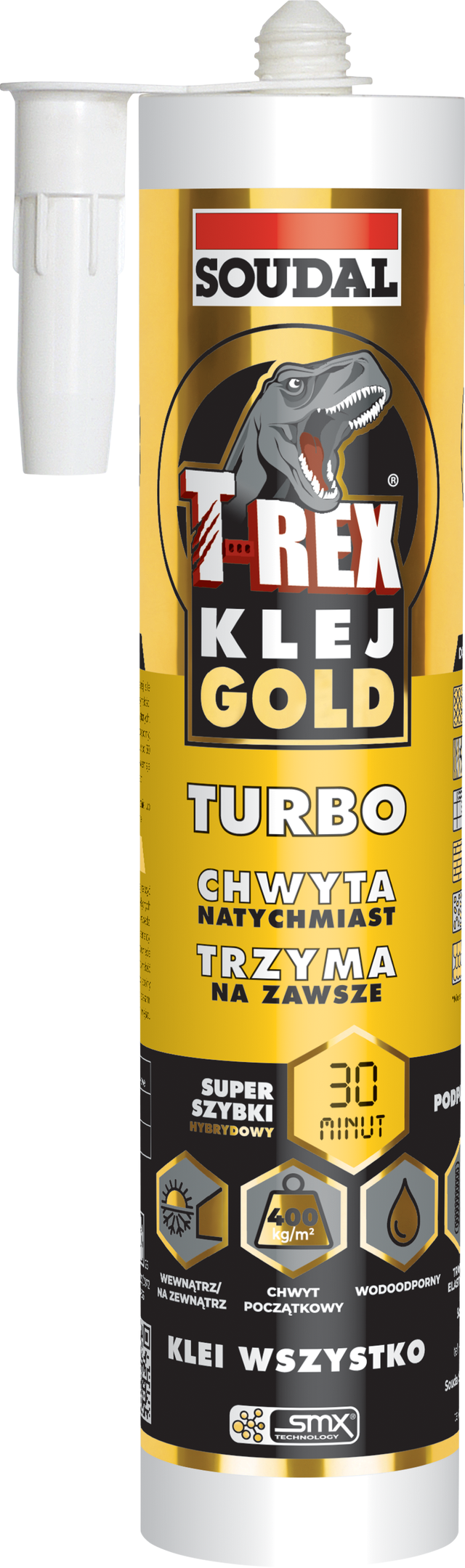 Klej montażowy hybrydowy T-Rex Gold Turbo 290 ml Soudal