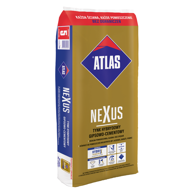 Tynk gipsowo-cementowy 22.5 kg Atlas Nexus