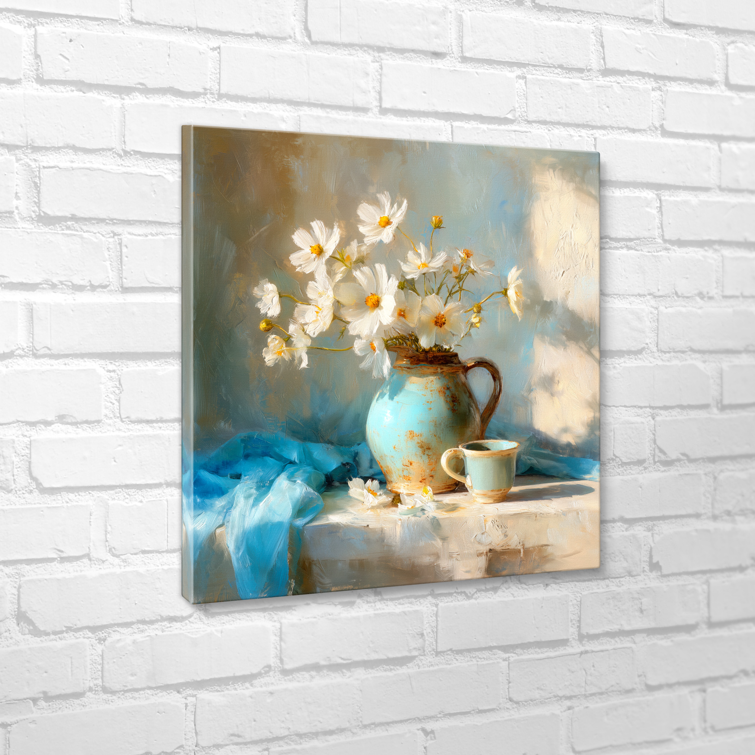 Obraz na Płótnie Canvas Anemone Zawilce w dzbanku ST941 60x60 cm - 2