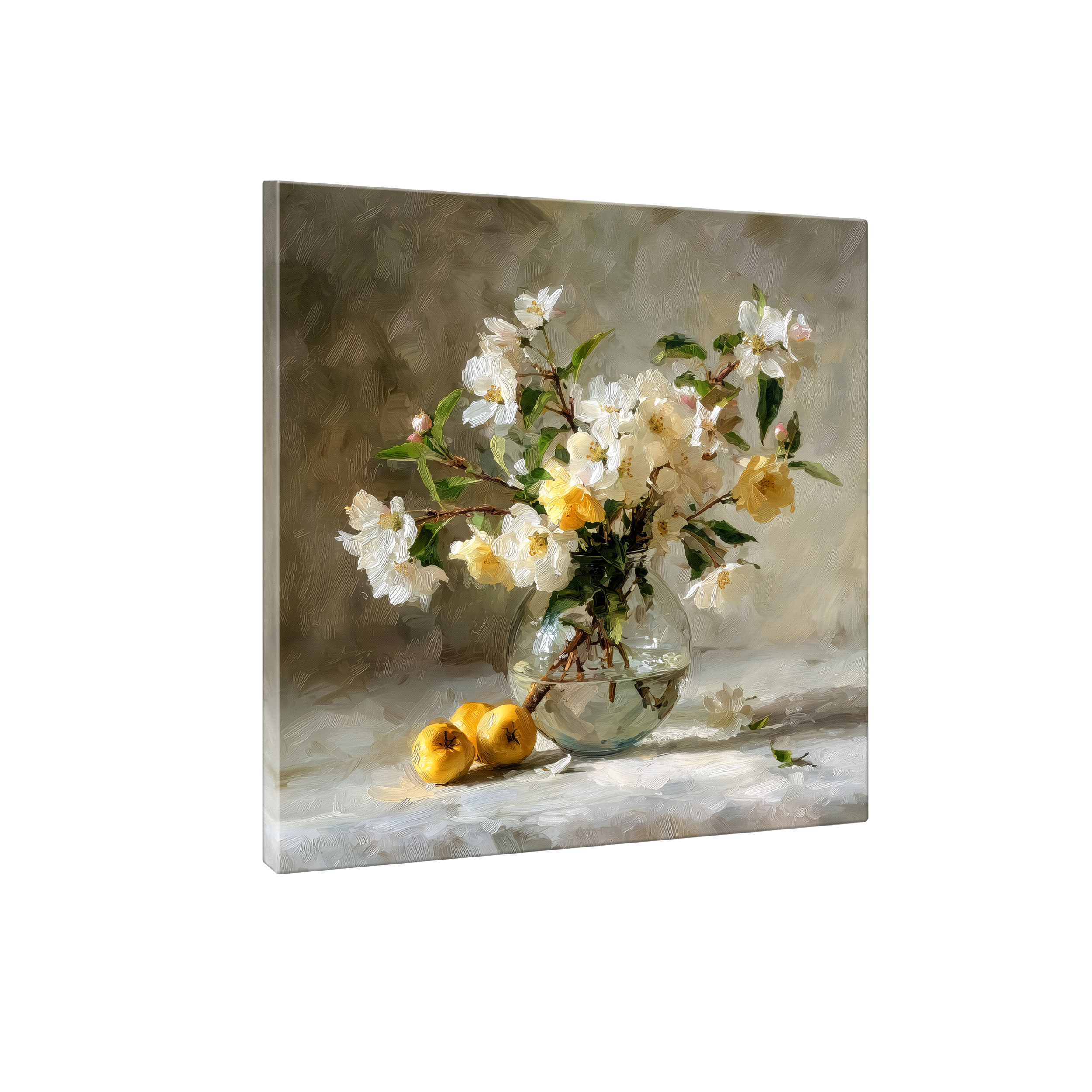 Obraz na Płótnie Canvas Apple Flowers Kwiaty Jabłoni w wazonie ST940 60x60 cm - 5