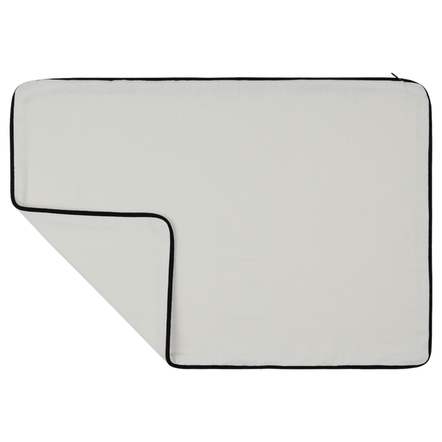 Funda de cojín rectangular Kalpe algodón blanco negro doble cara con cremallera INSPIRE 60 x 40 cm