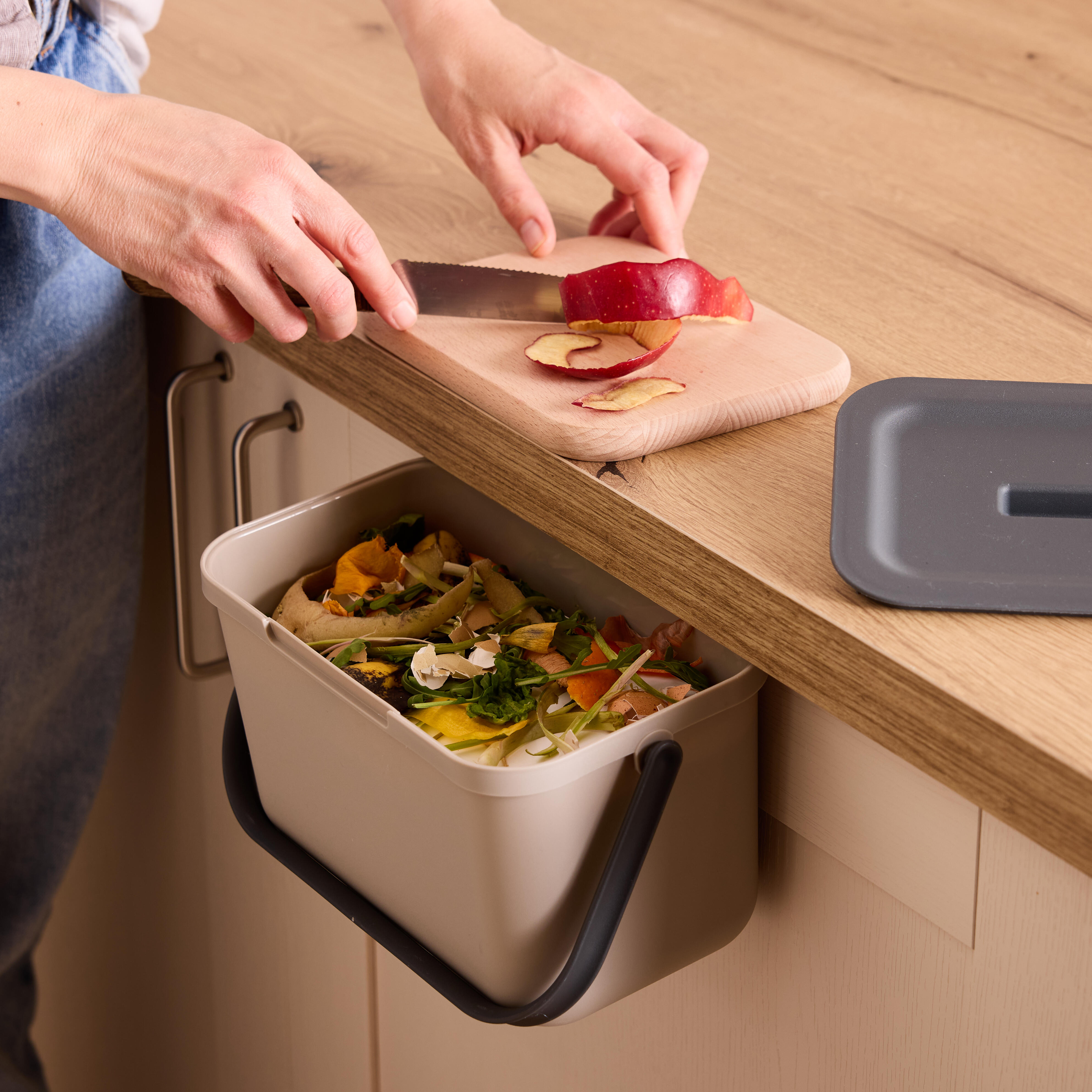Poubelle compost 4L DELINIA Blyn taupe