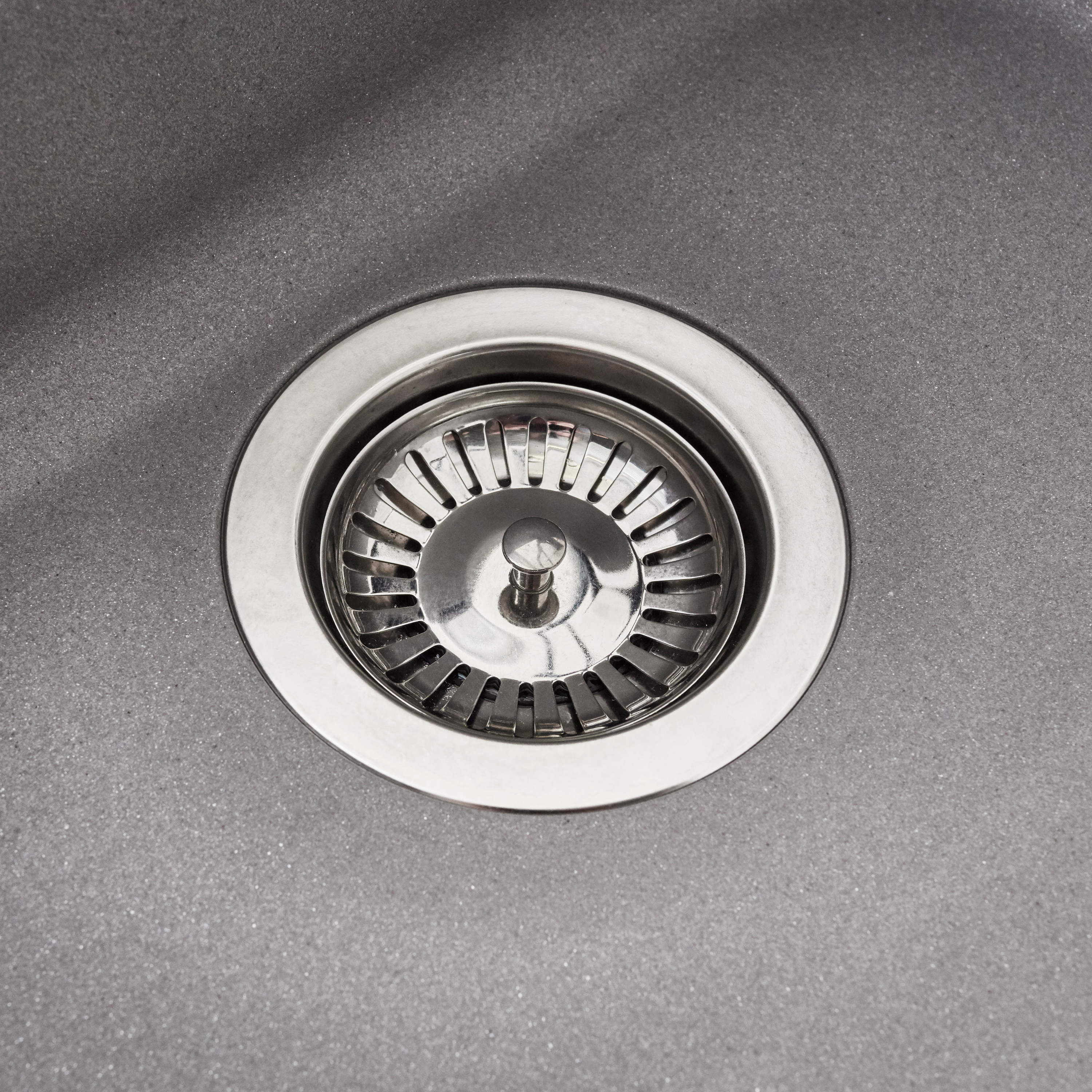 Evier en quartz et résine 1 bac 100 x 50 cm vidage inclus Elbe gris - 7