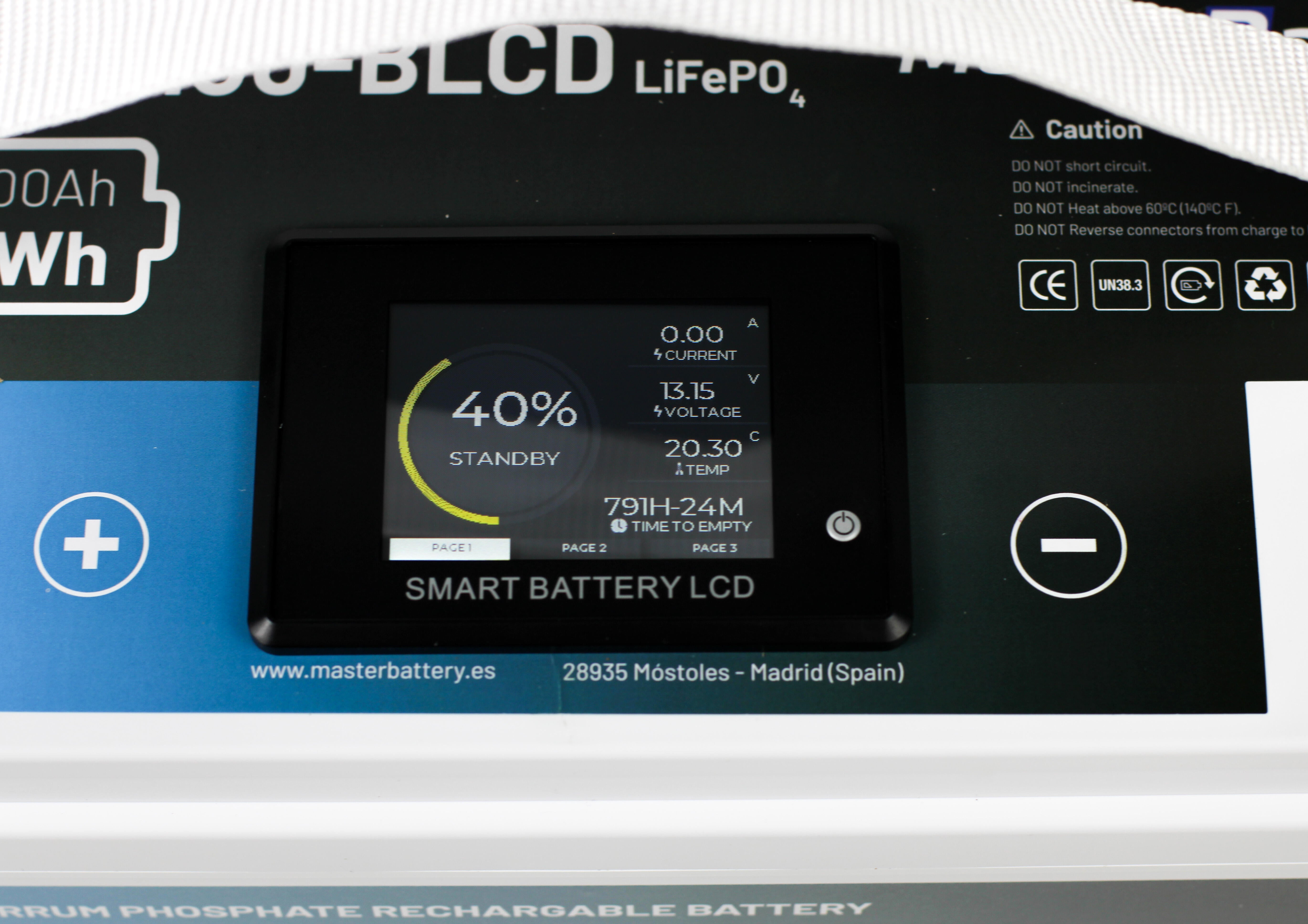 BATERÍA LITIO BLUETOOTH CON PANTALLA LCD 12V 1.2KWH 100AH - 4