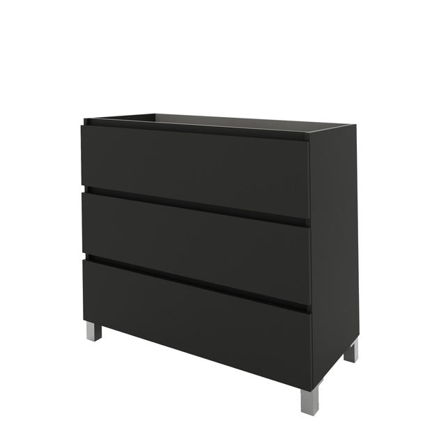 Mueble de baño Espacio negro 90x46 cm (lavabo no incluido)