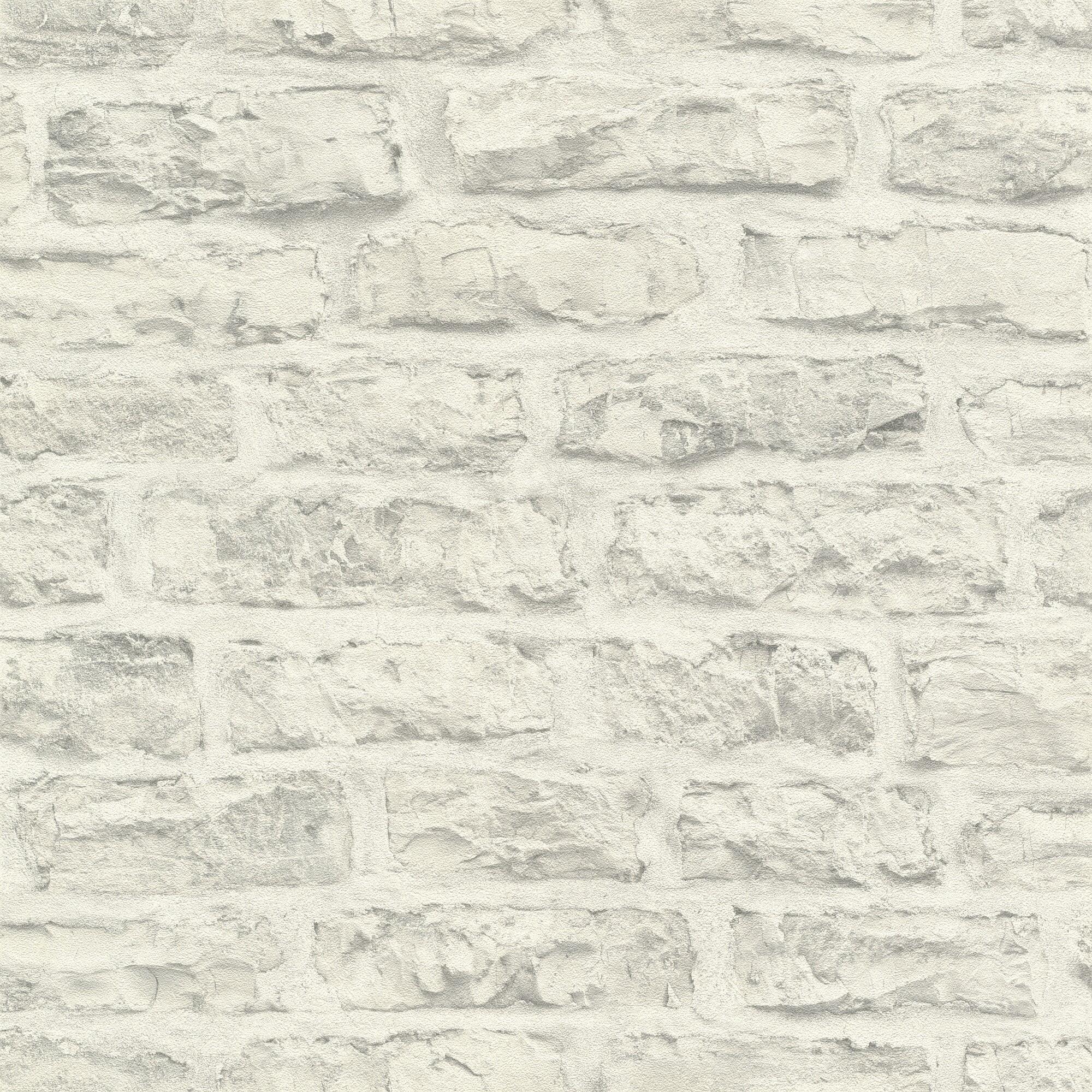 Papel pintado vinilo aplicación cola en pared imitación material 498318 blanco rasch 53cmx10m superlavable. apto para cocinas o baños