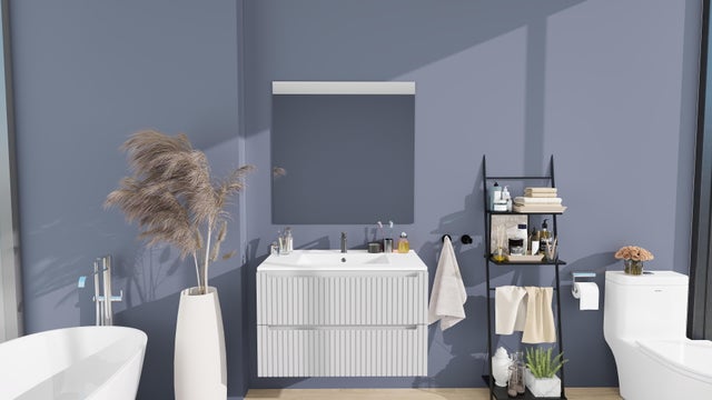 MUEBLE DE BAÑO BLUR 60CM GRIS 2 CAJONES