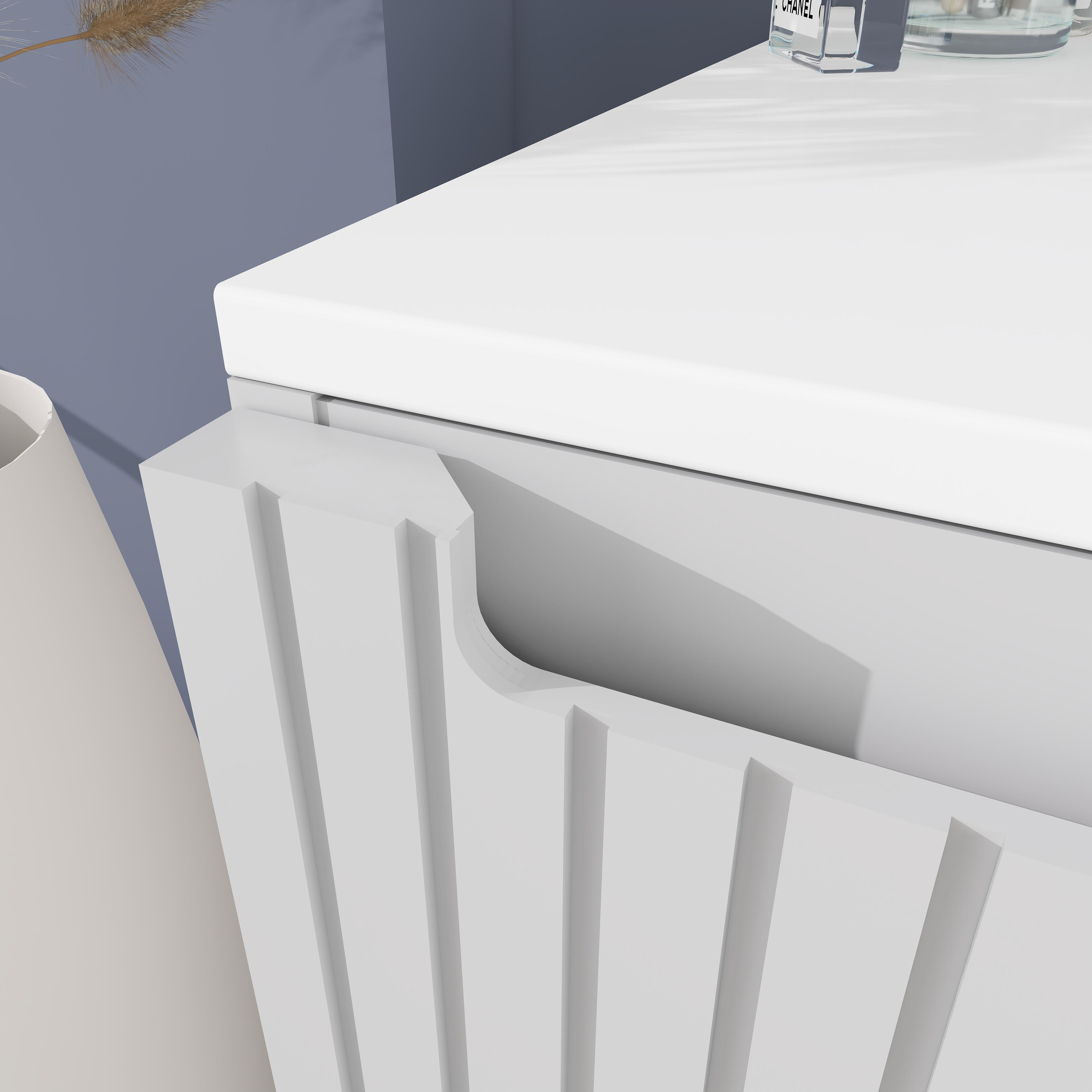MUEBLE DE BAÑO BLUR 80CM GRIS 2 CAJONES - 7