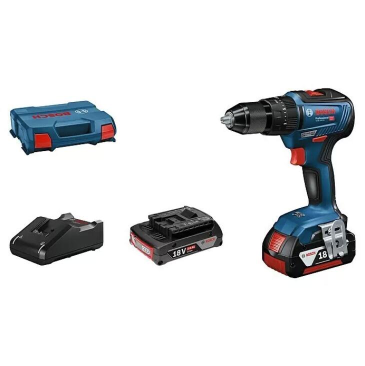 Berbequim sem fio brushless 18 V com 2 baterias 4,0Ah / 2,0Ah e mala Bosch Professional GSB 18V-55 2 - 4