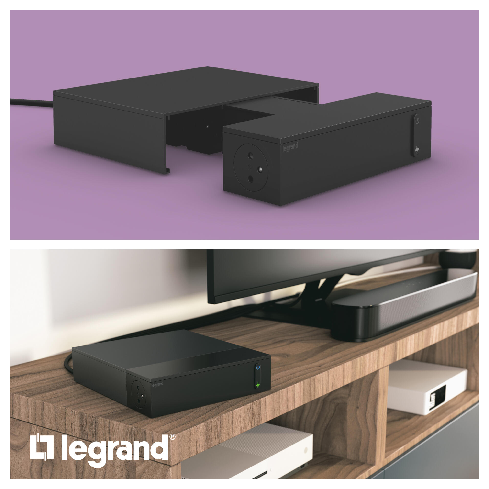 Box multiprise 8 prises noir LEGRAND - 2