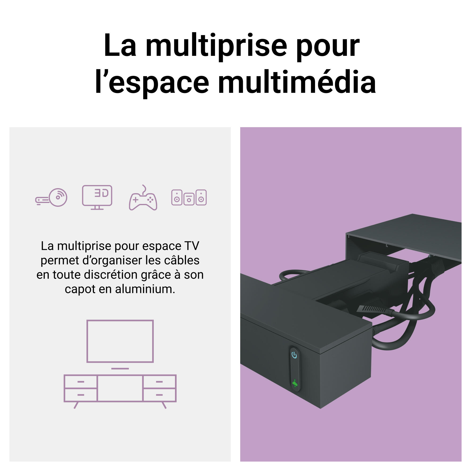 Box multiprise 8 prises noir LEGRAND - 5