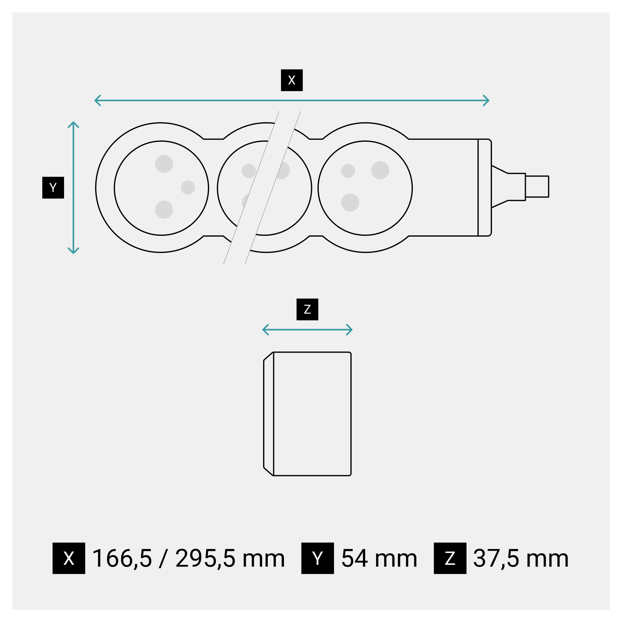 Multiprise 5 prises avec interrupteur, 1.5 m noir LEGRAND - 4