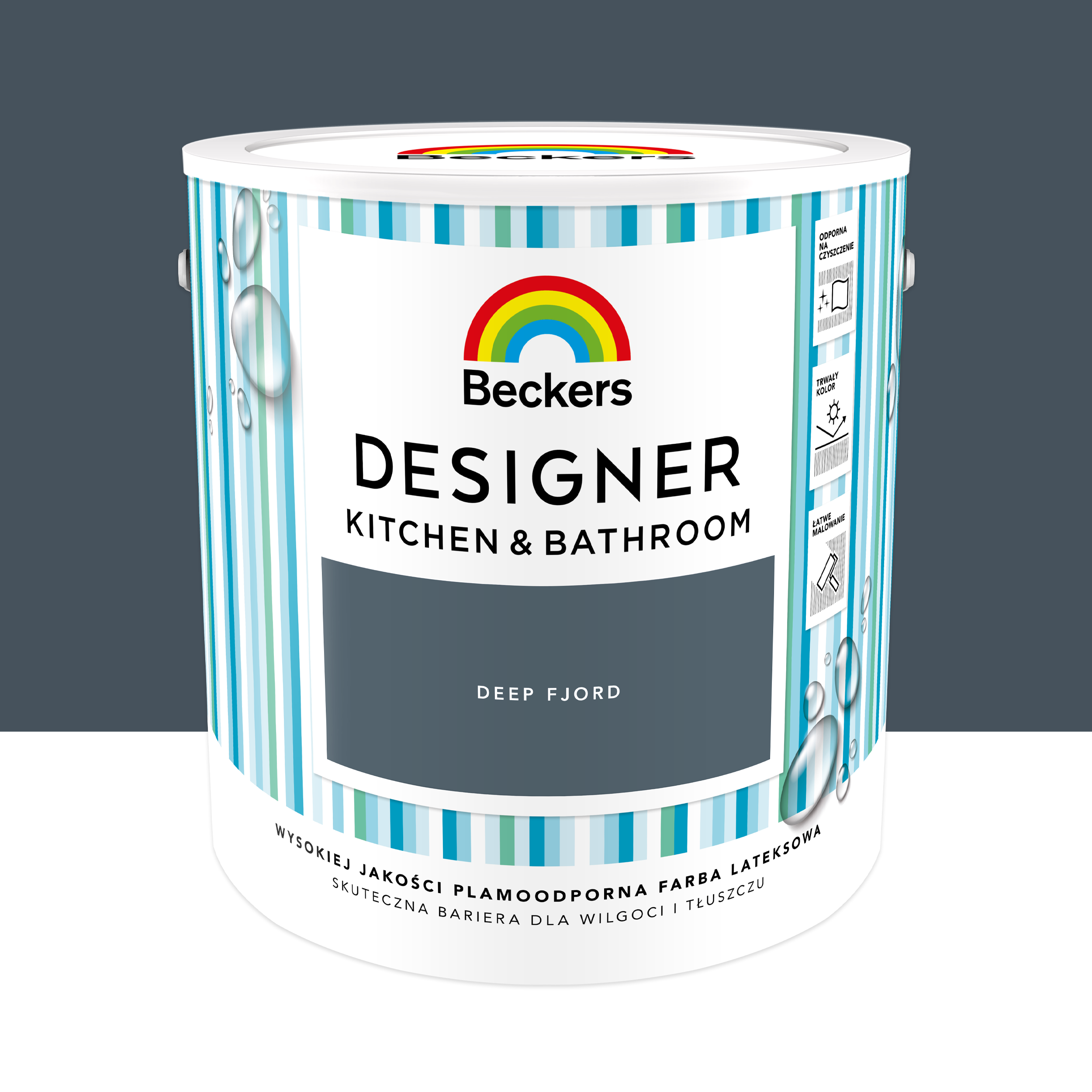Farba Beckers Designer Kitchen &amp; Bathroom Deep Fjord 2.5 l