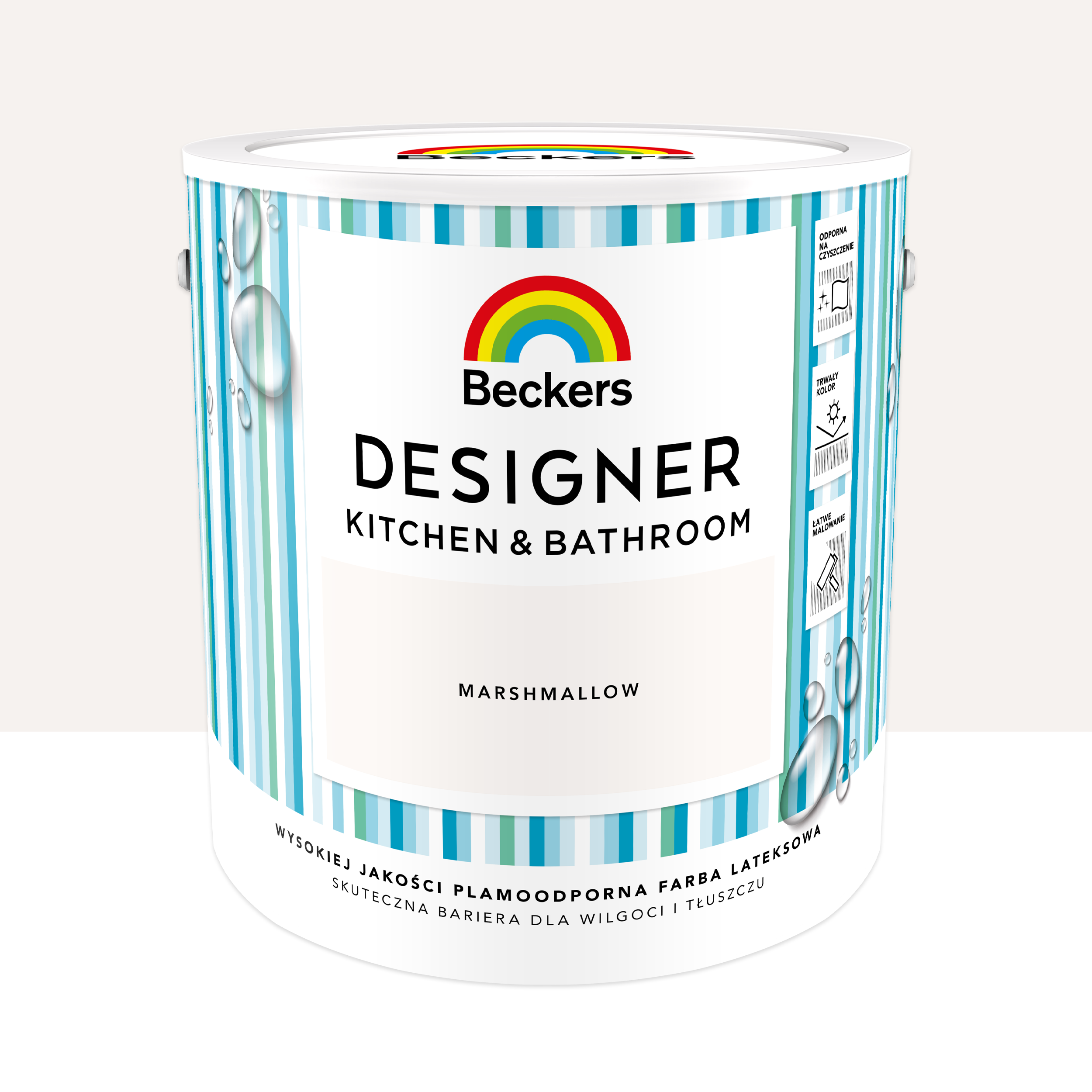 Farba Beckers Designer Kitchen &amp; Bathroom Marshmallow 2.5 l