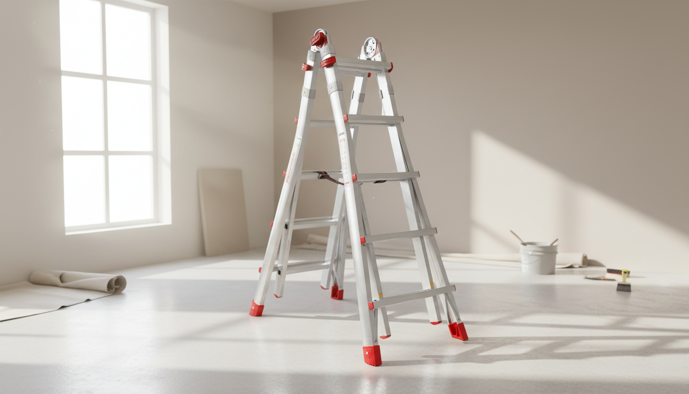 ESCALERA METÁLICA MULTIPOSICIÓN DE ALUMINIO 10+10 PELDAÑOS - 6