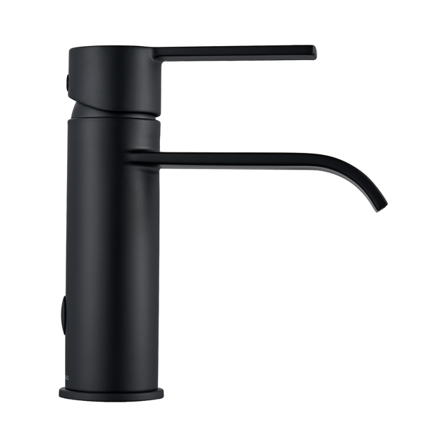 Torneira para lavatório cano médio preto mate Sensea Hao