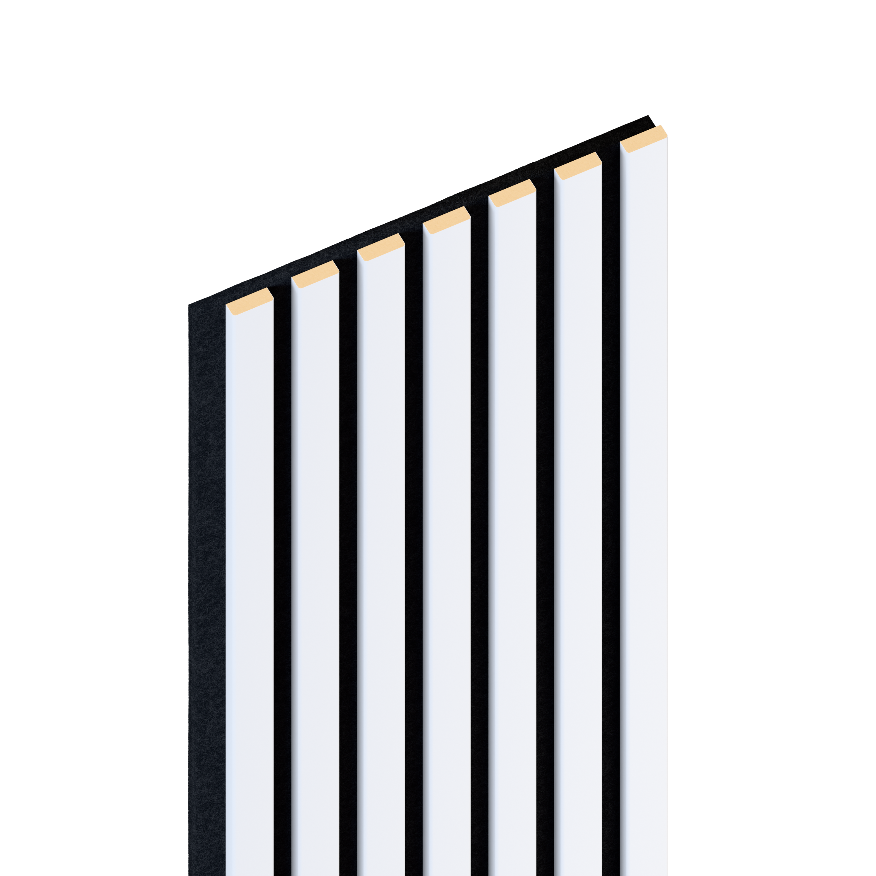Panneau tasseaux décor blanc, fond feutrine noir, 270 x 30 cm - 3