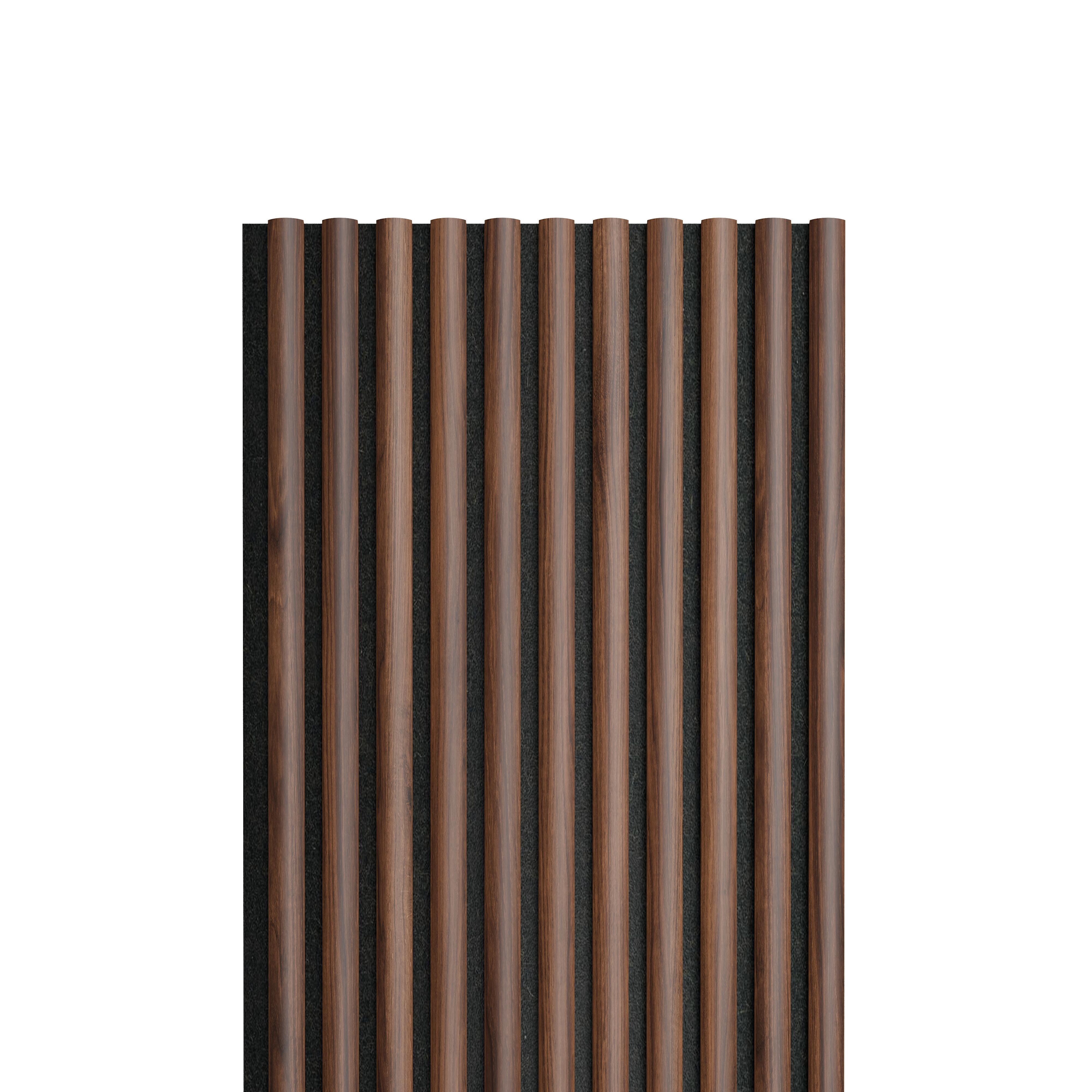 Panneau tasseaux décor noyer, fond feutrine noir, 270 x 30 cm - 2