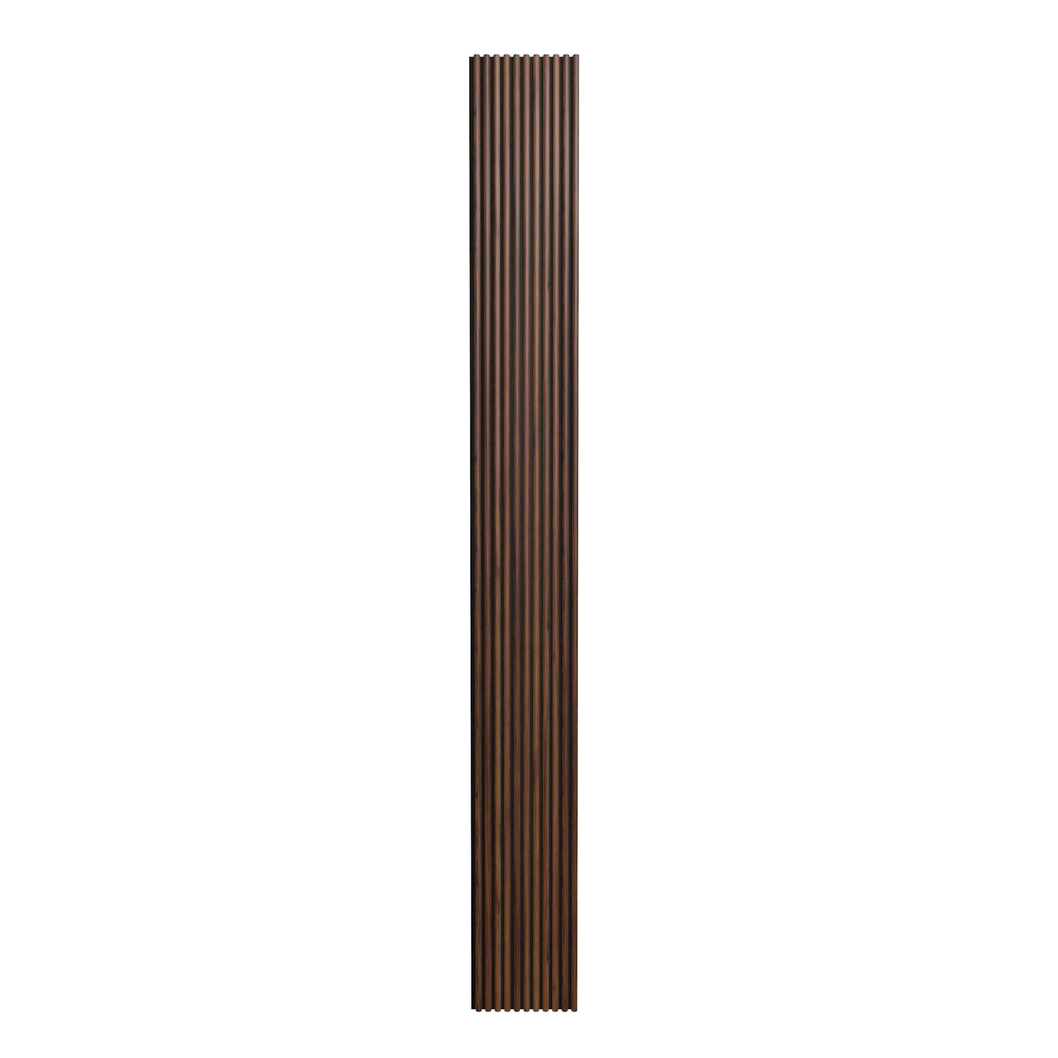 Panneau tasseaux décor noyer, fond feutrine noir, 270 x 30 cm - 3