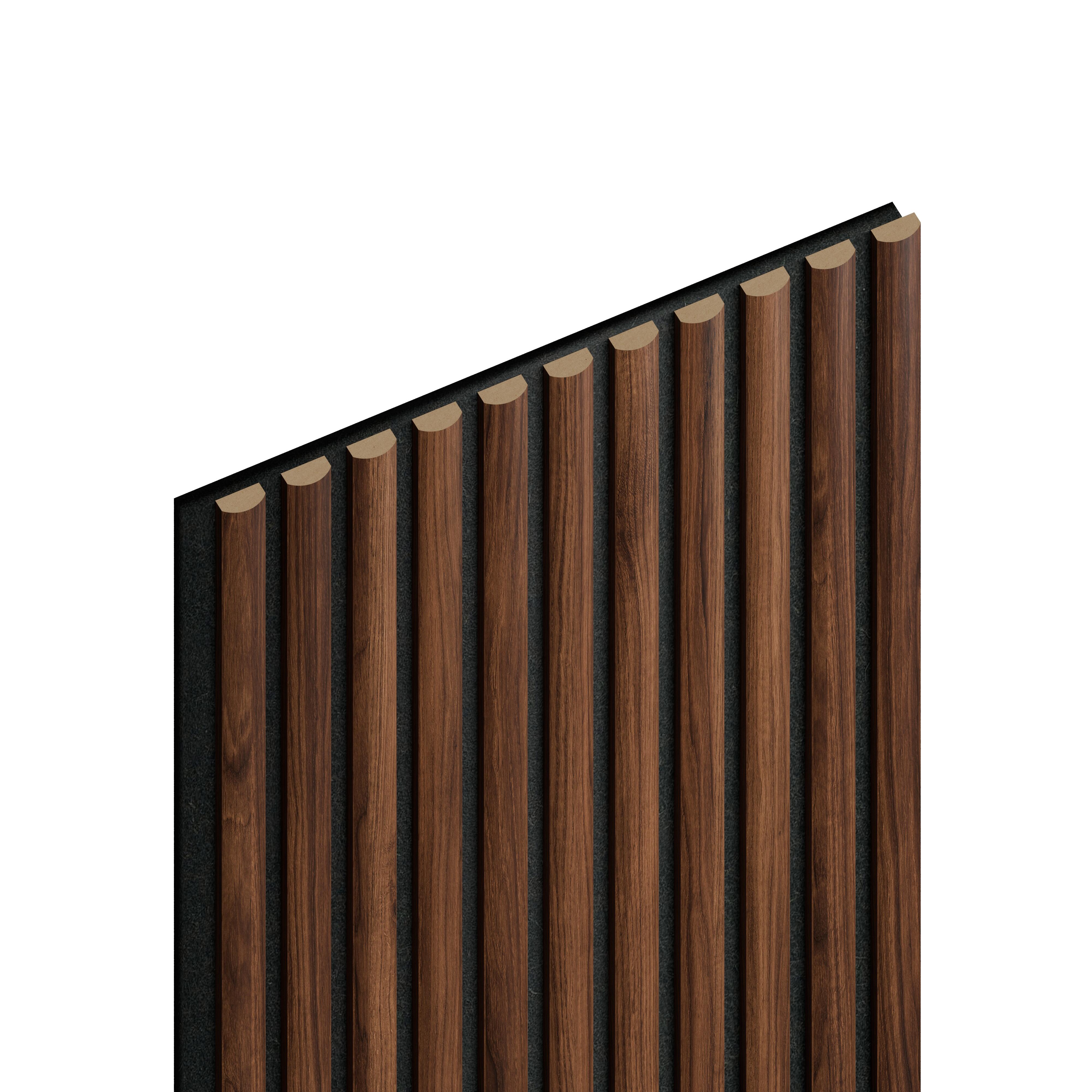 Panneau tasseaux décor noyer, fond feutrine noir, 270 x 30 cm - 5