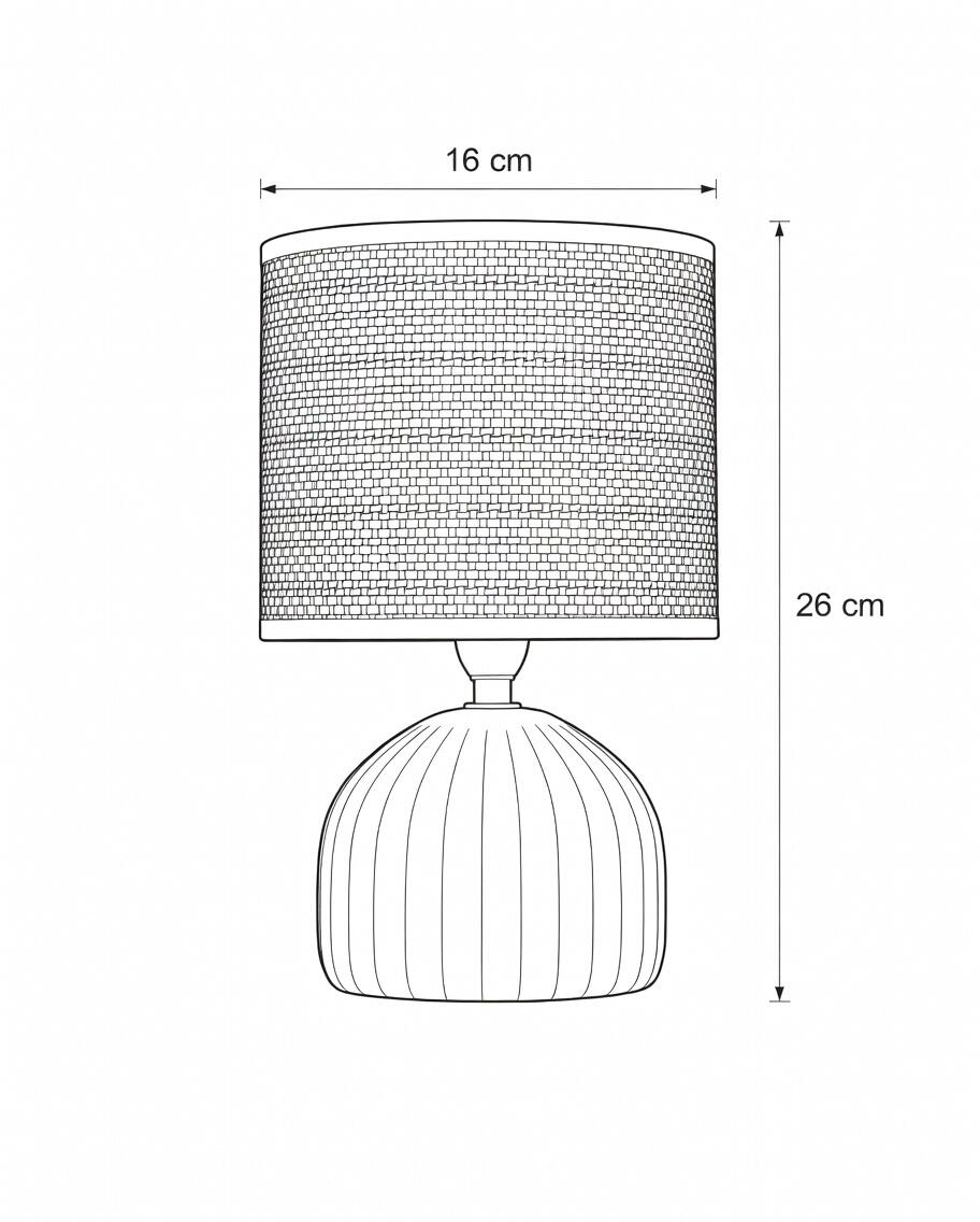 Candeeiro de mesa Iria E27 26cm cinzento - 4