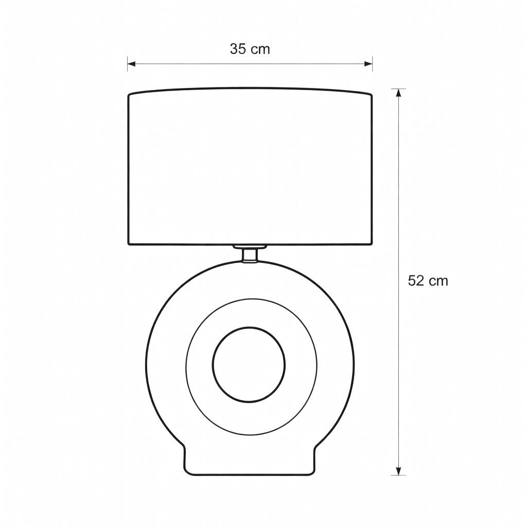 Candeeiro de mesa Safiya E27 52cm branco - 4