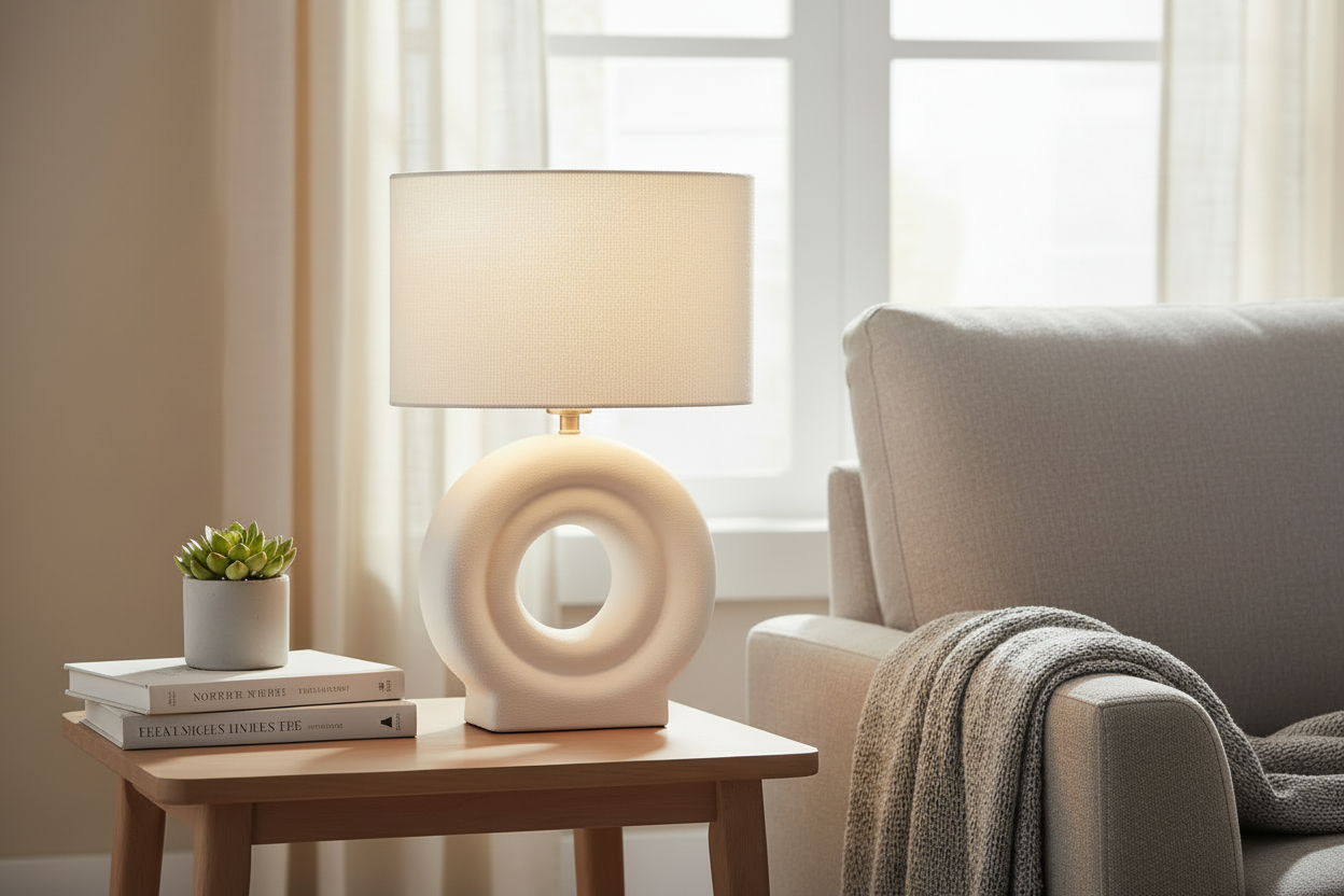 Candeeiro de mesa Safiya E27 52cm branco - 3