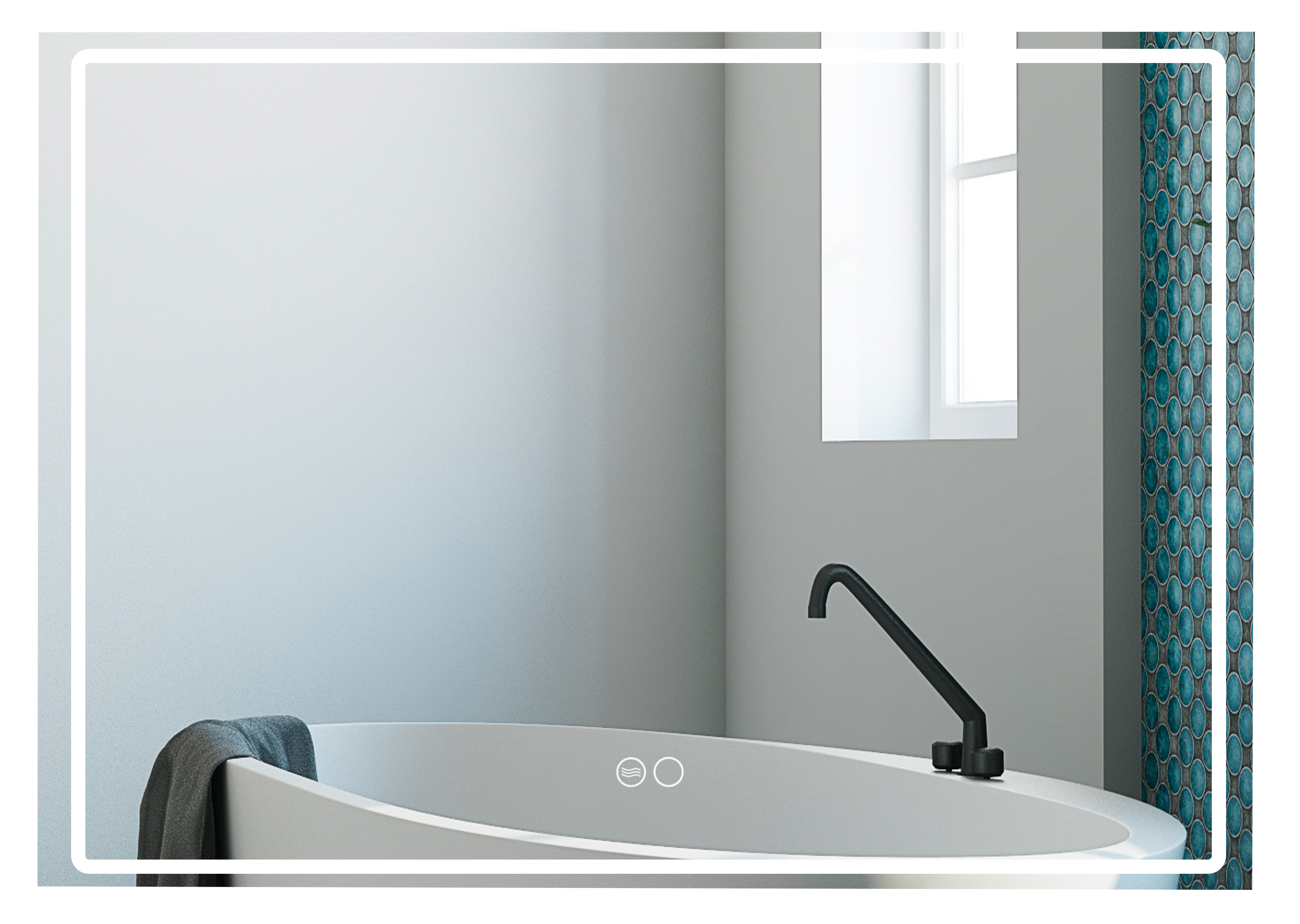 ESPEJO DE BAÑO CON LUZ LED MARC 120X80CM - 7