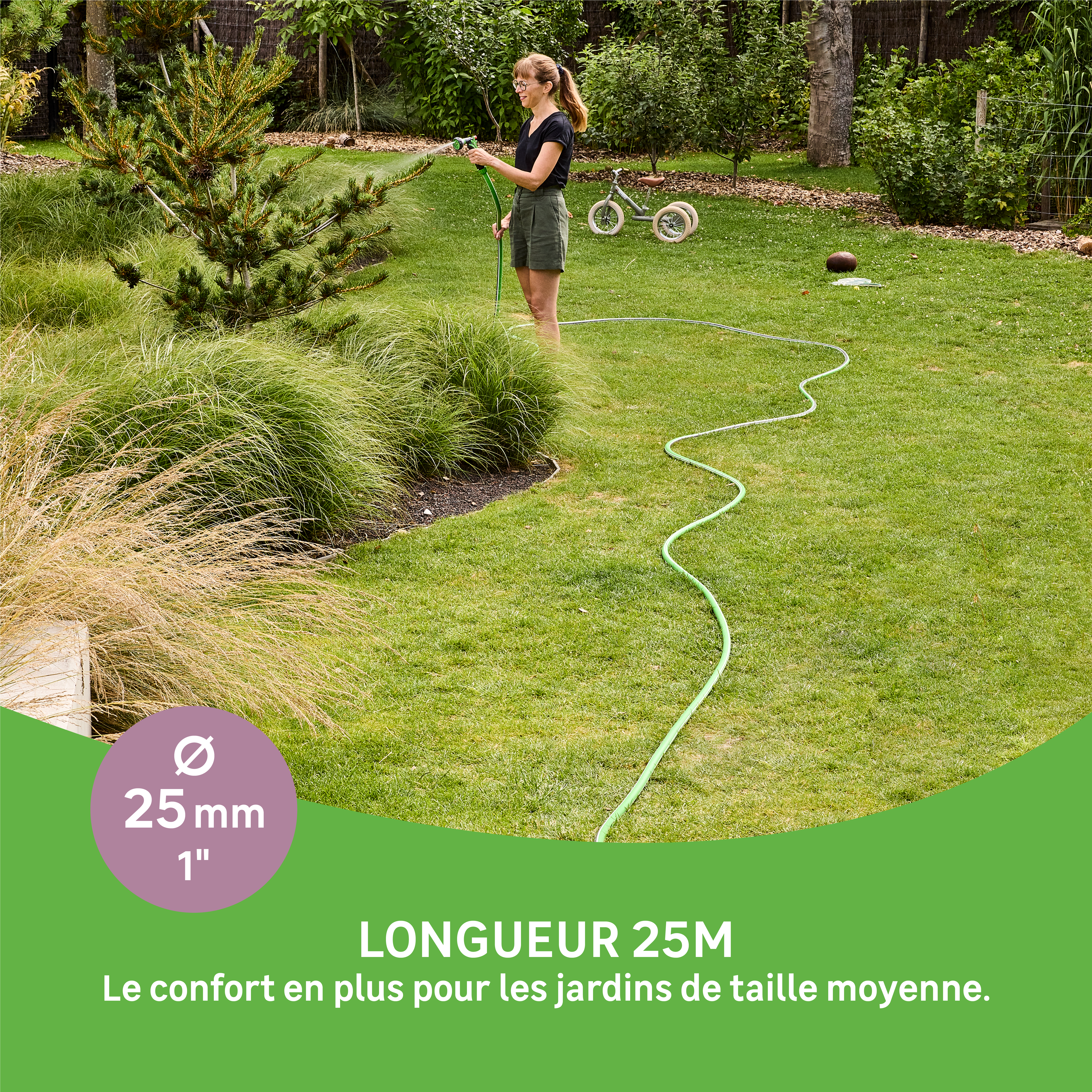 Tuyau d'arrosage GEOLIA AQUALIS L.25 m, Diam. 25mm - 3