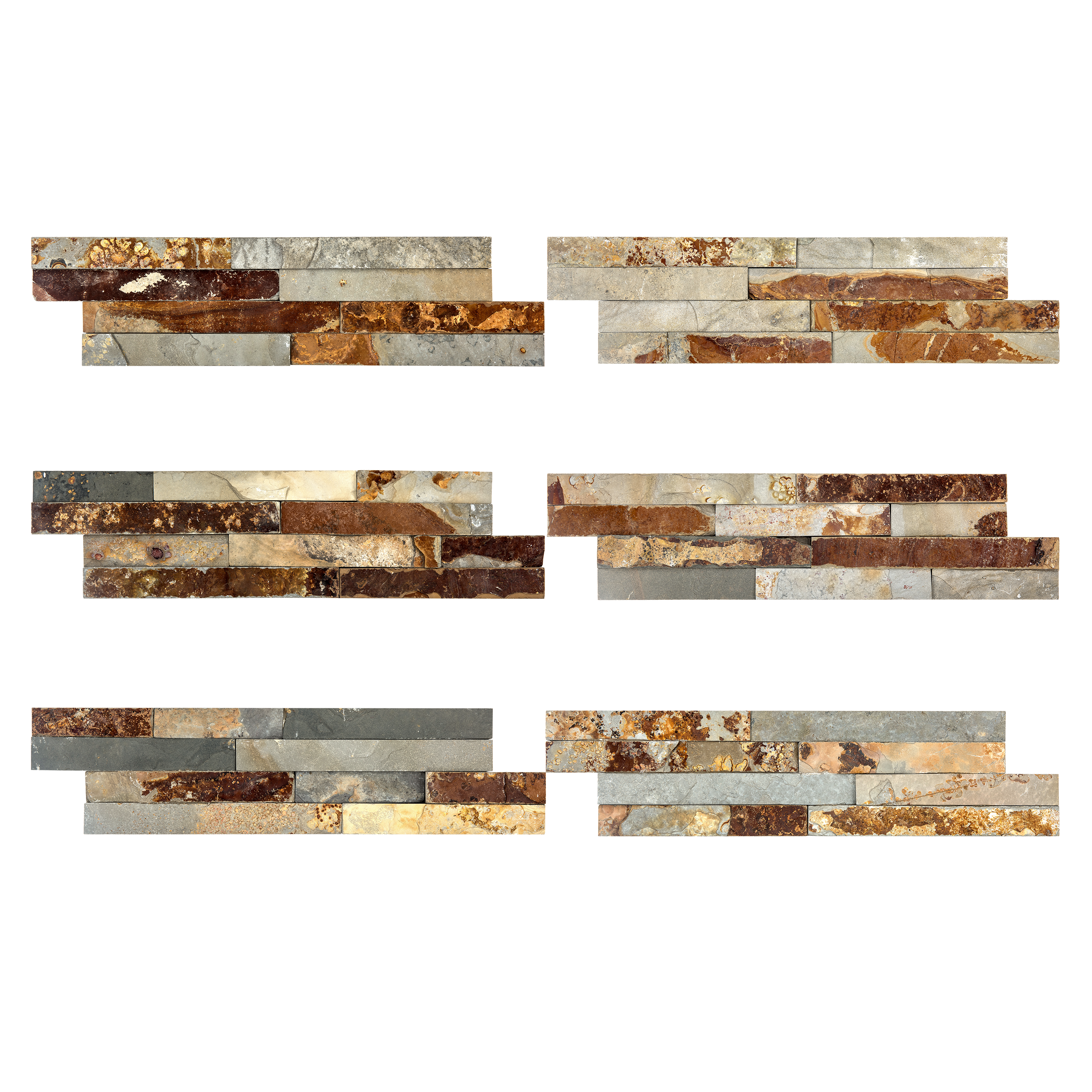 Rivestimento decorativo in pietra Toluca multicolore da interno / esterno 0.54 m² - 7