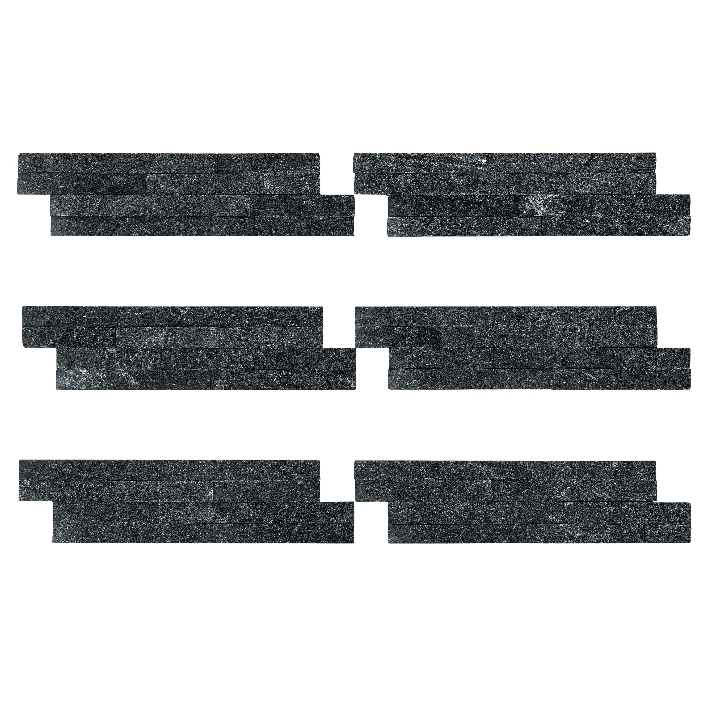 Rivestimento decorativo in pietra Mikeno nero da interno / esterno 0.468 m² - 5