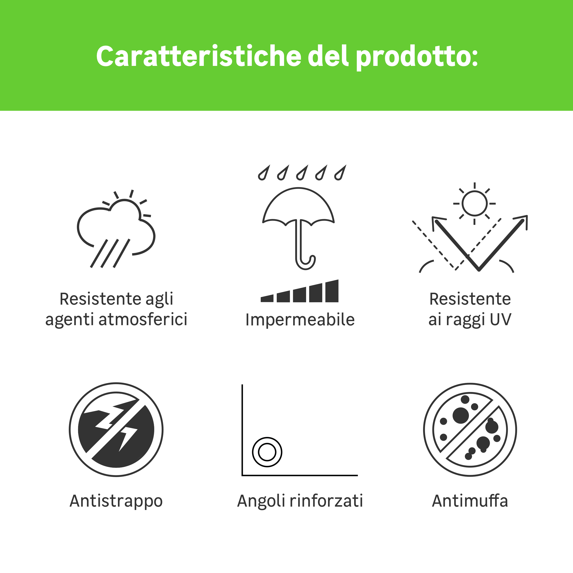 Telo da cantiere occhiellato 2 x 3 m 250 g/m² in polietilene blu - 5