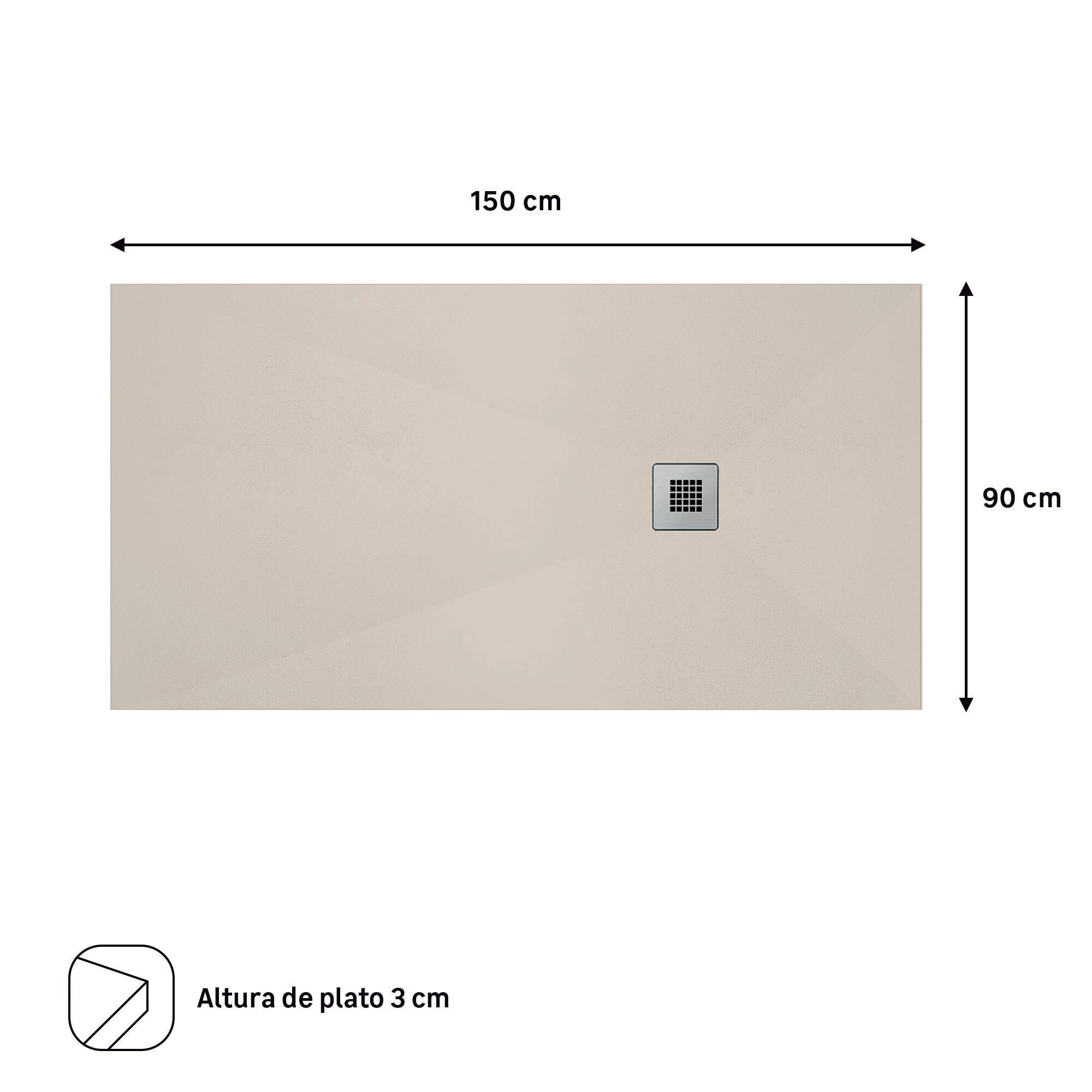 Plato de ducha Urban 150x90 cm crema - 2
