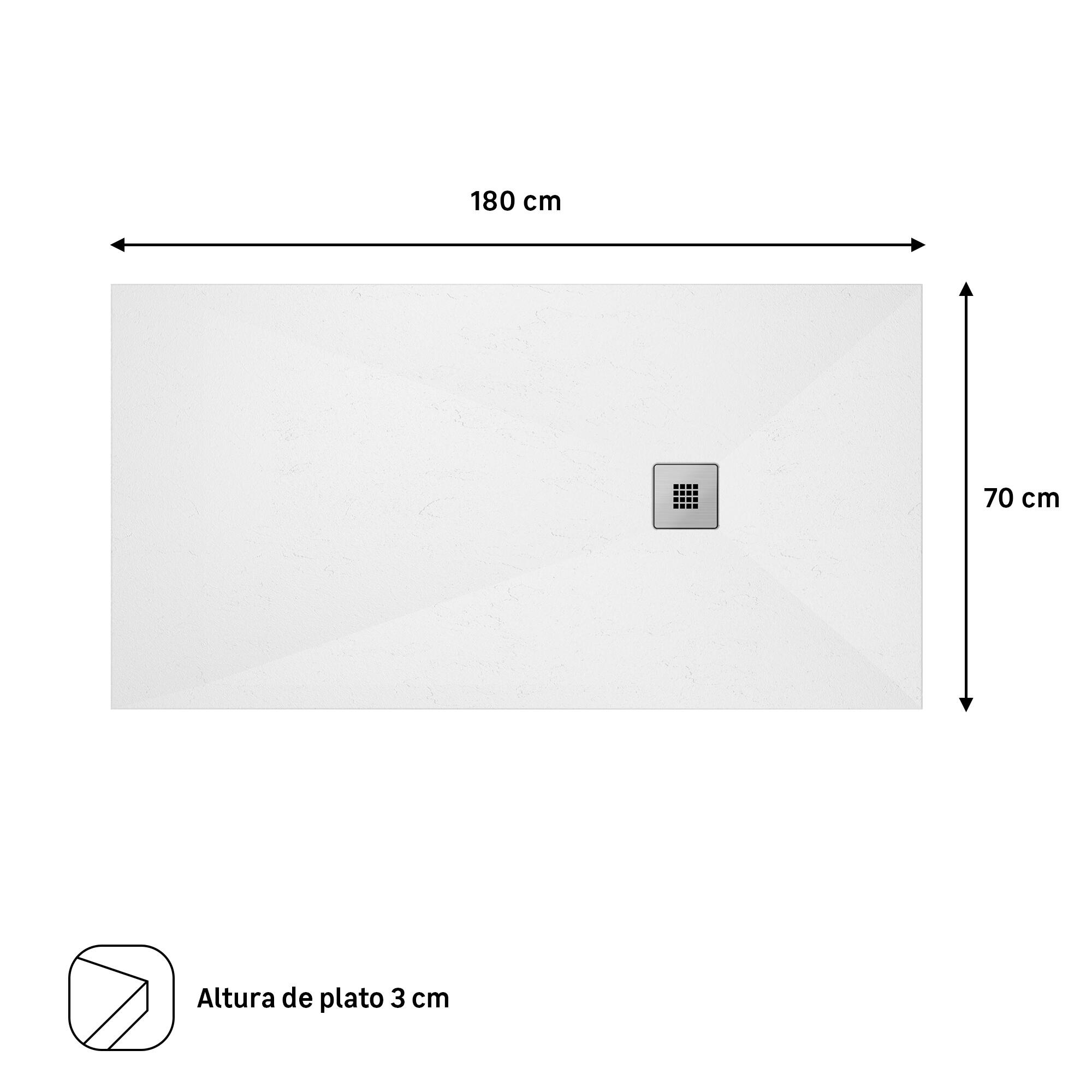Plato de ducha Urban 180x70 cm blanco - 2