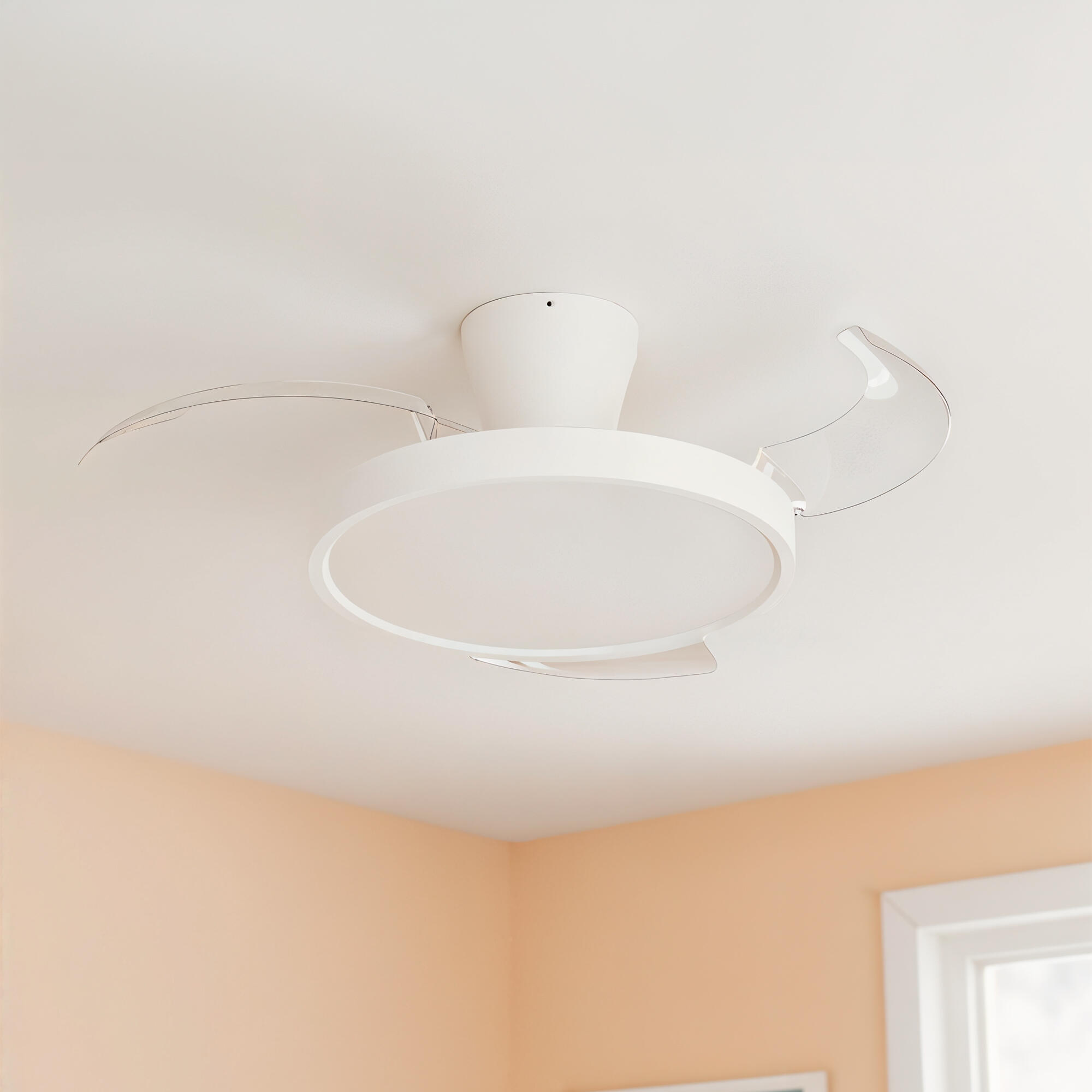 Ventilador de techo con luz silencioso DC 30W con mando ø91 cm Mera ARTE CONFORT blanco luz CCT 3 aspas| 6 velocidades| modo verano/invierno| temporizador| brisa| recomendado para <13m² - 11