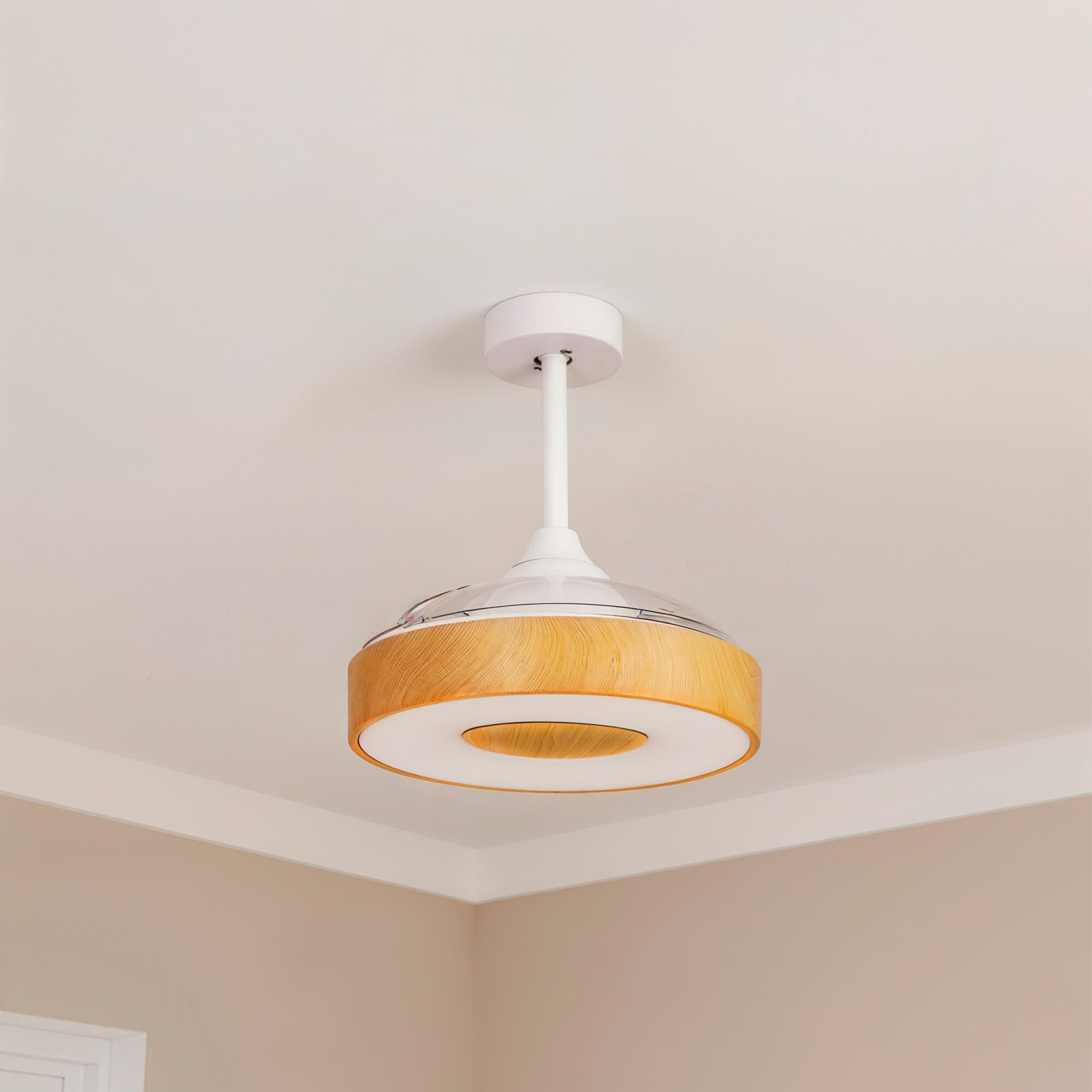 Ventilador de techo con luz silencioso DC 25W con mando ø90.7 cm Coin MANTRA marrón luz CCT 3 aspas retráctiles tipo lámpara| 8 velocidades| modo verano/invierno| brisa| recomendado para <13m² - 10