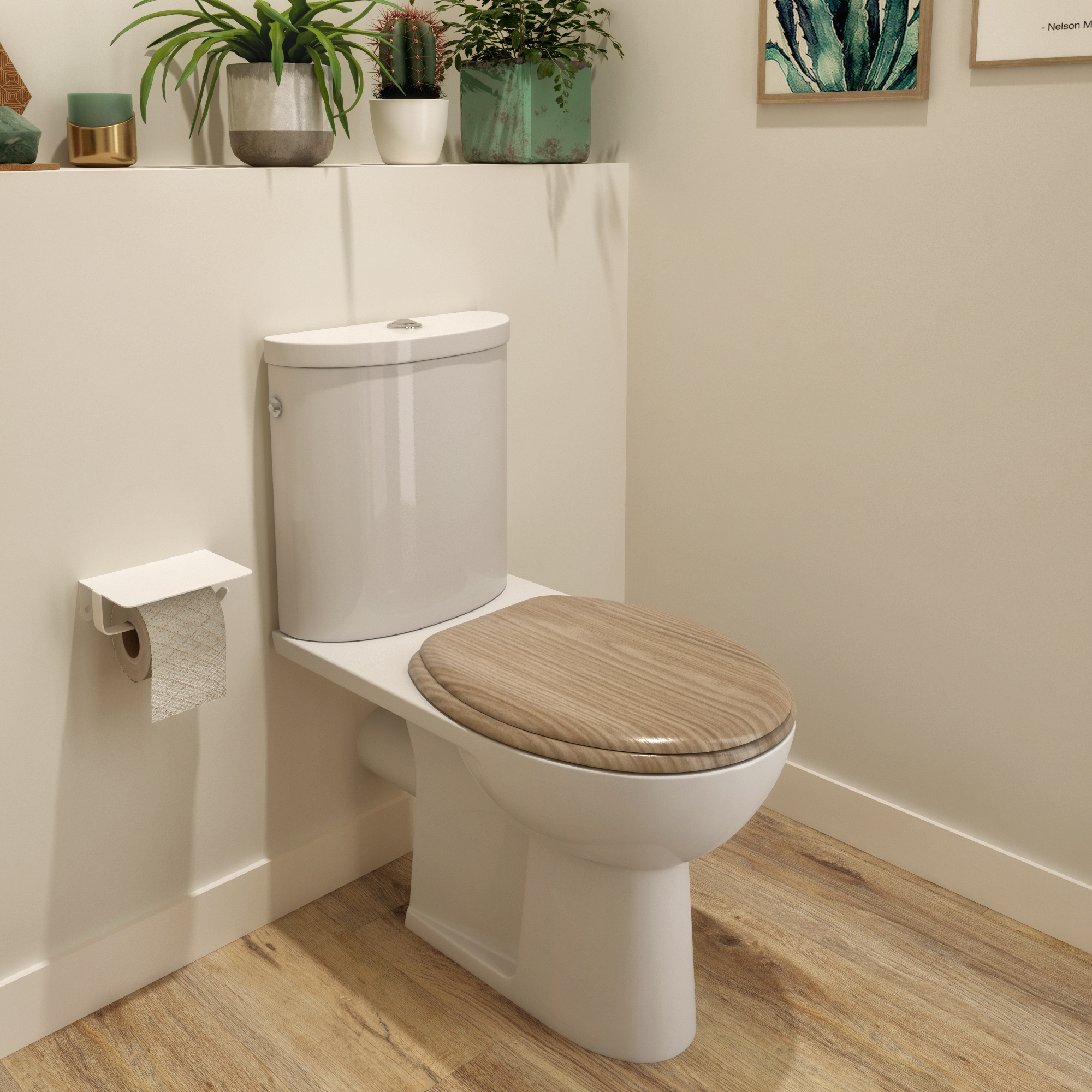 Abattant bois compressé Pop sensea chêne naturel - 3