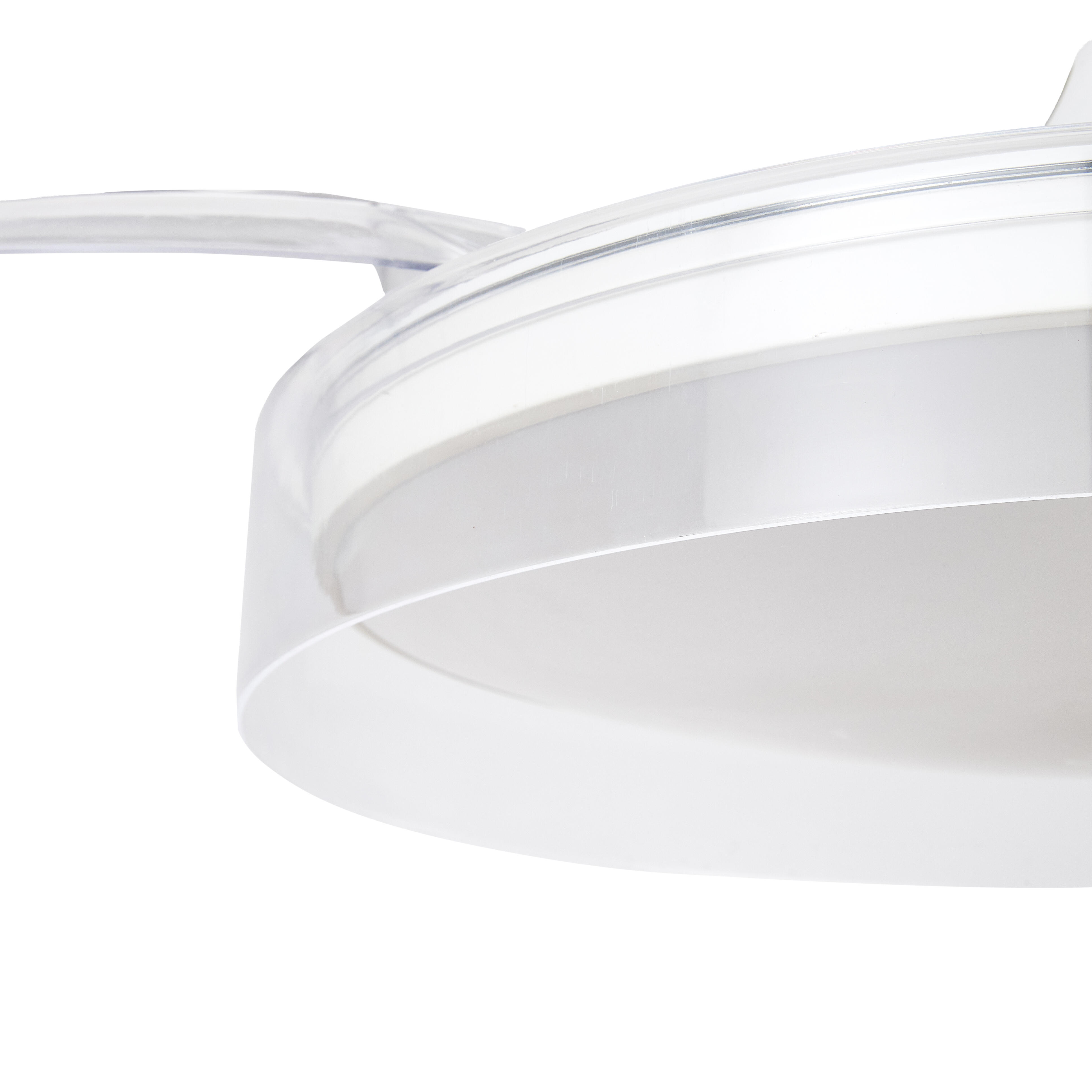 Ventilador de techo con luz silencioso DC 25W con mando ø91 cm Glass Fan MANTRA blanco luz CCT 3 aspas retráctiles tipo lámpara| 8 velocidades| recomendado para <13m² - 12