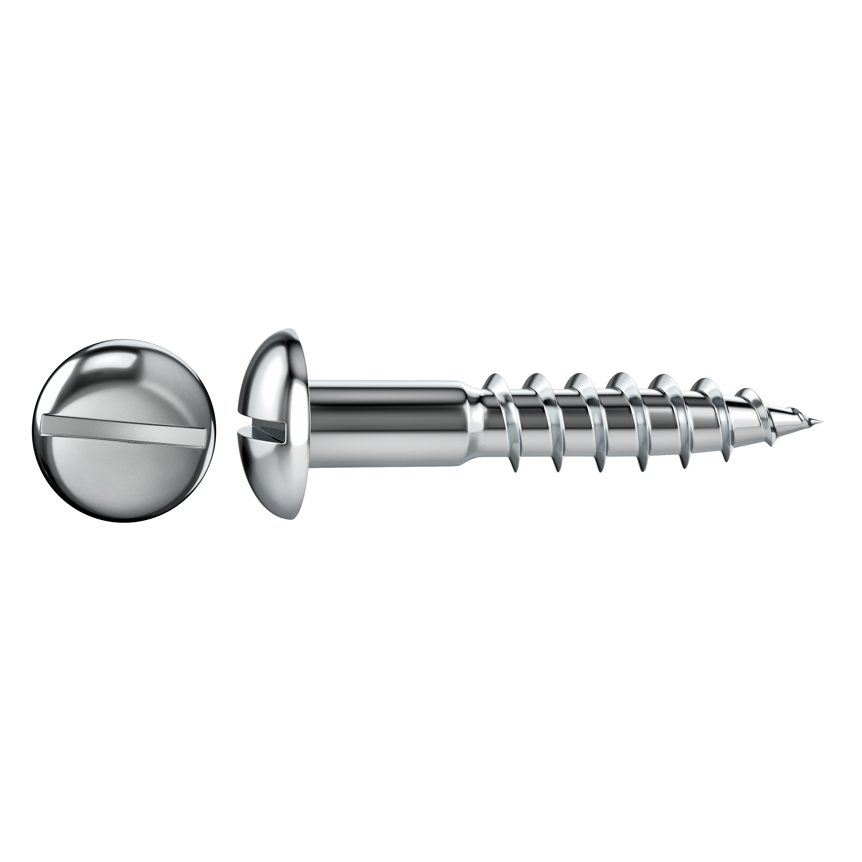 35 vis acier tête ronde plat STANDERS, Ø4 x L.20 mm - 4